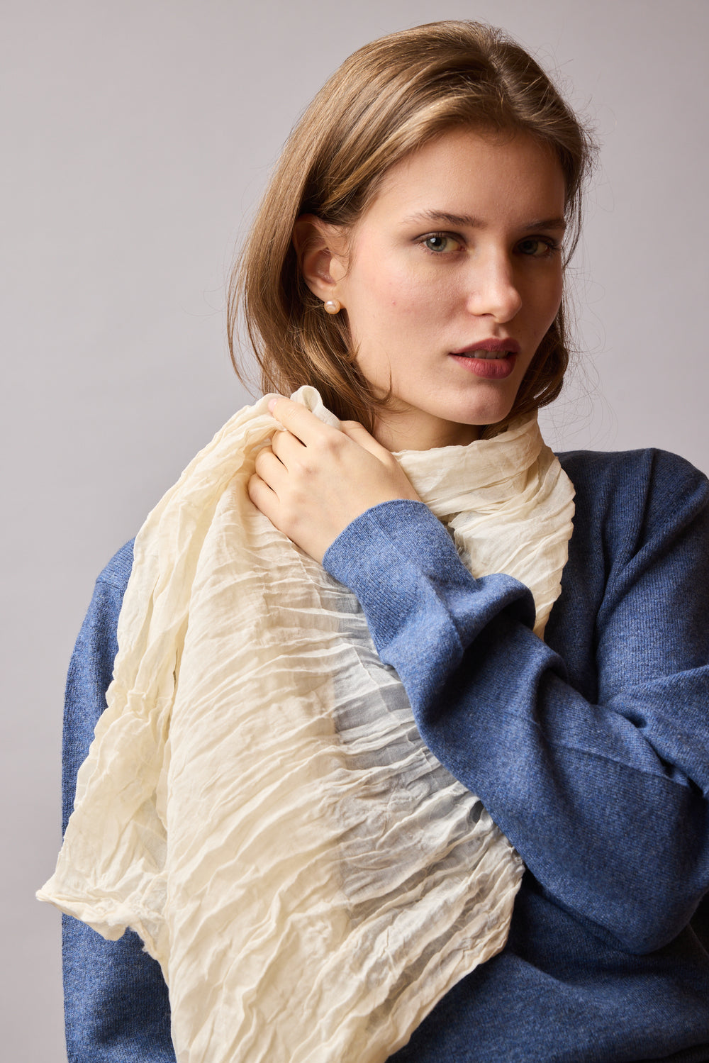 Marble Organic Cotton Handmade Shawl