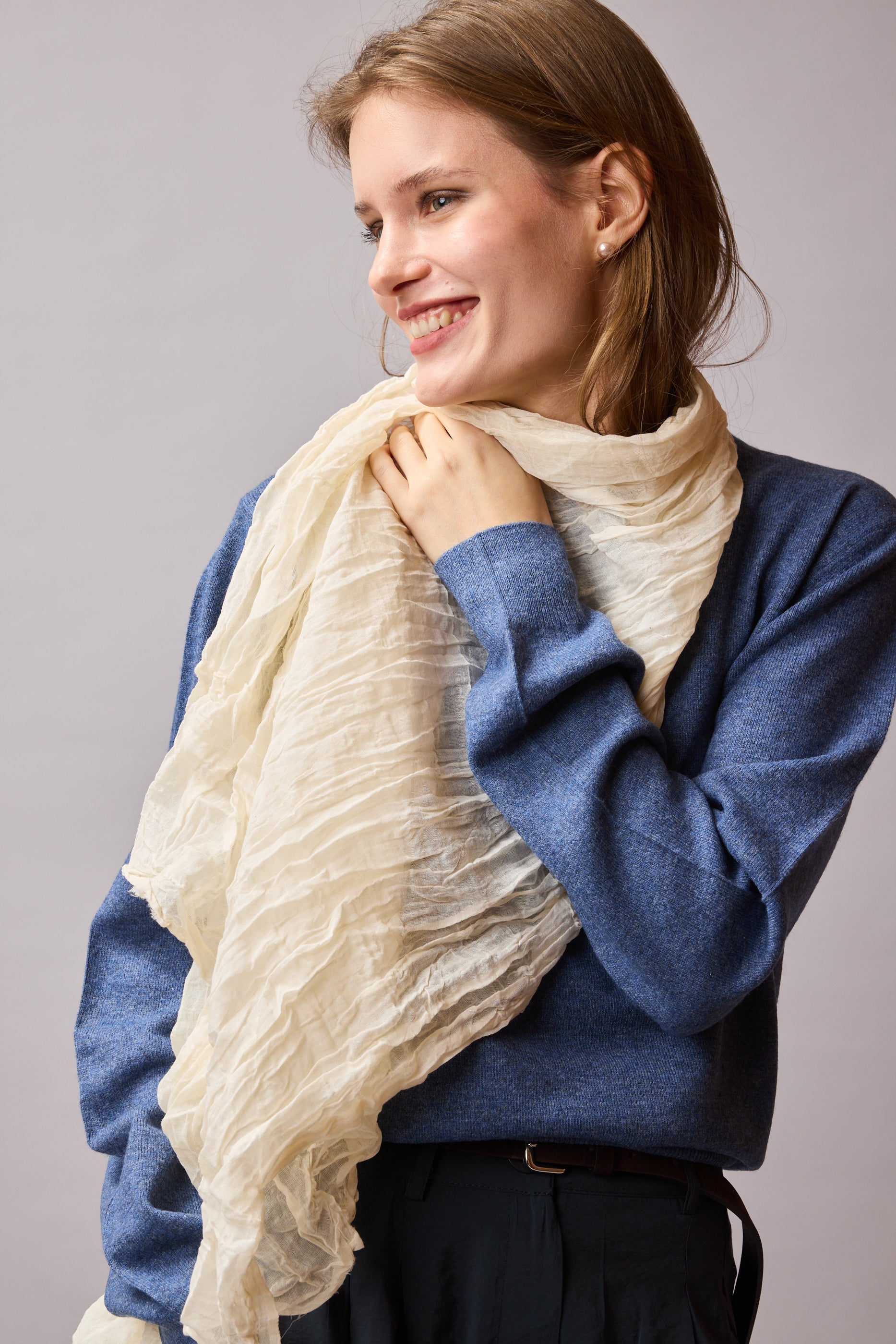 Marble Organik Pamuk Handmade Sal