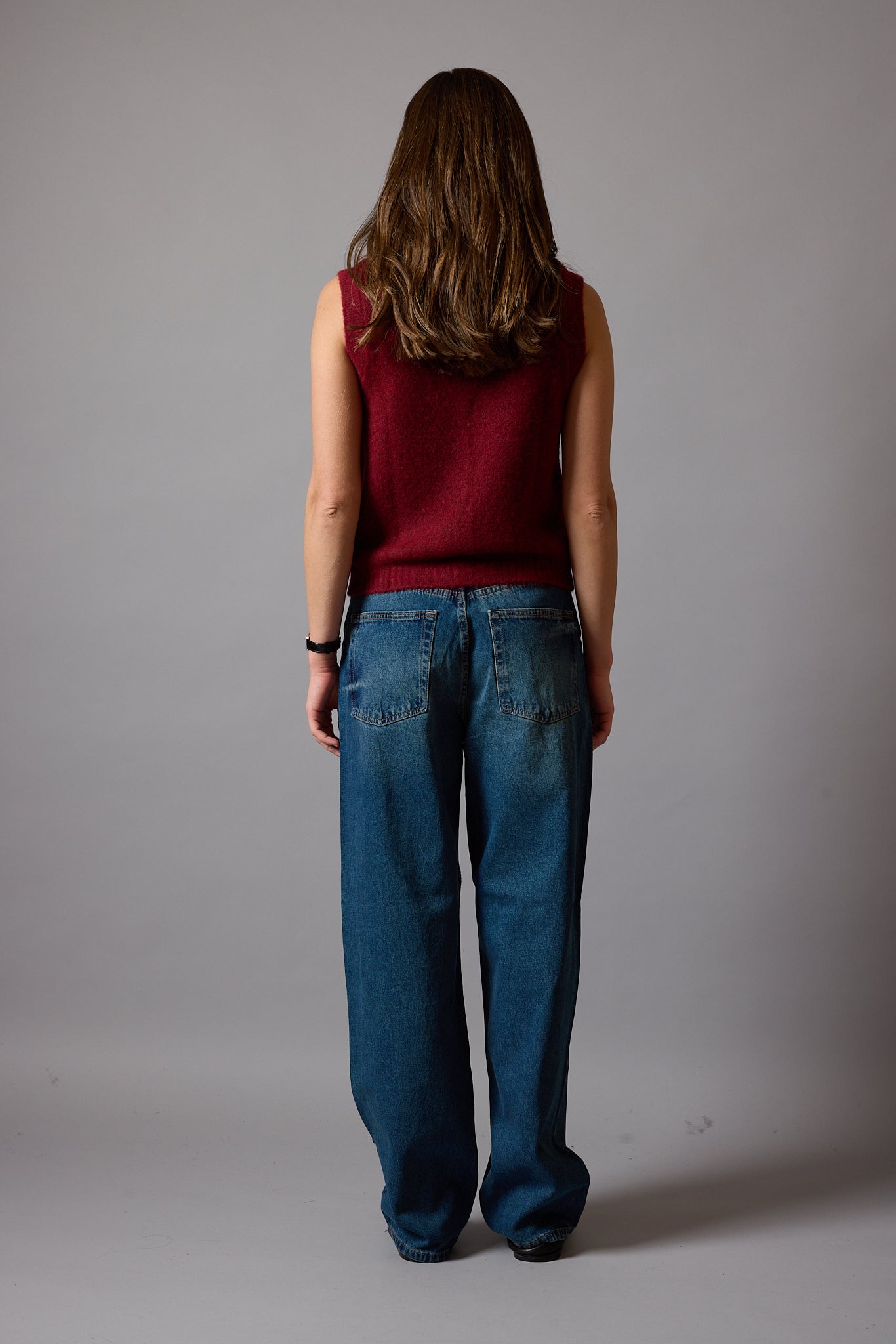 WIDE LEG BALLOON FIT JEAN VINTAGE BLEU