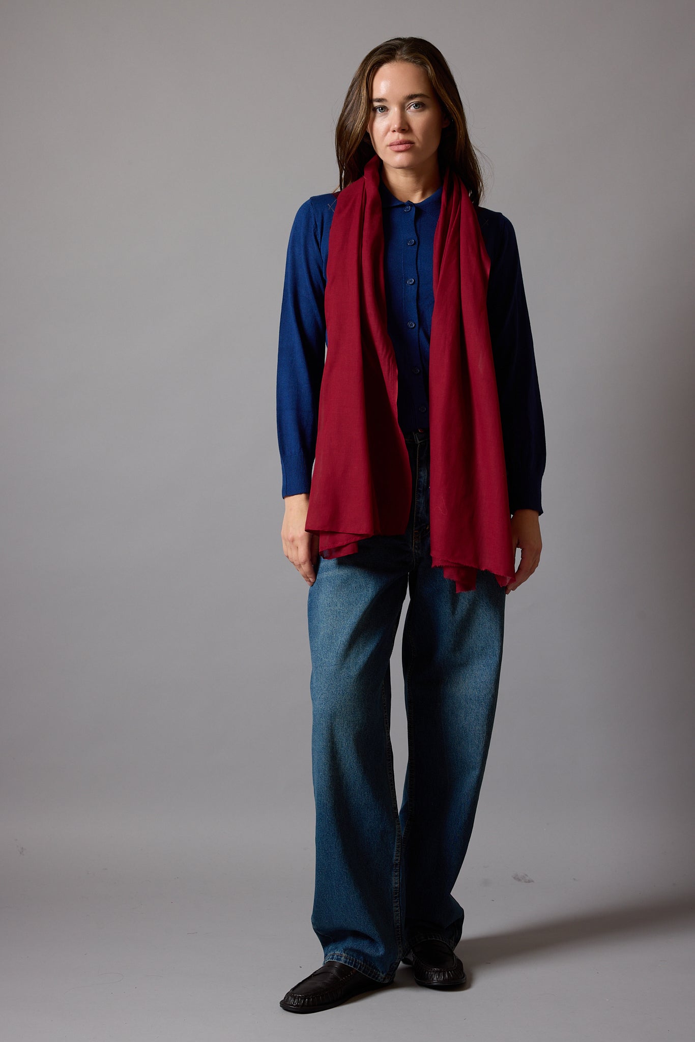 BRITISH RED ORGANIK PAMUK HANDMADE SAL