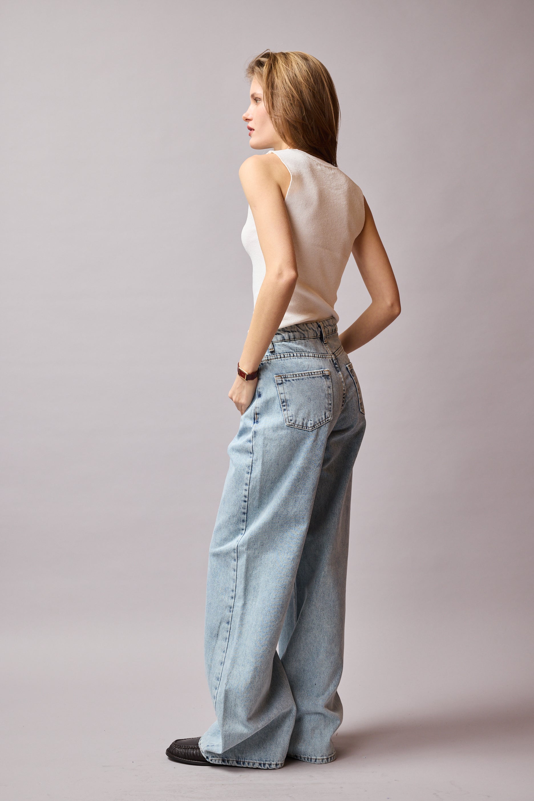 KOLSUZ DOKUMA TRIKO BEYAZ