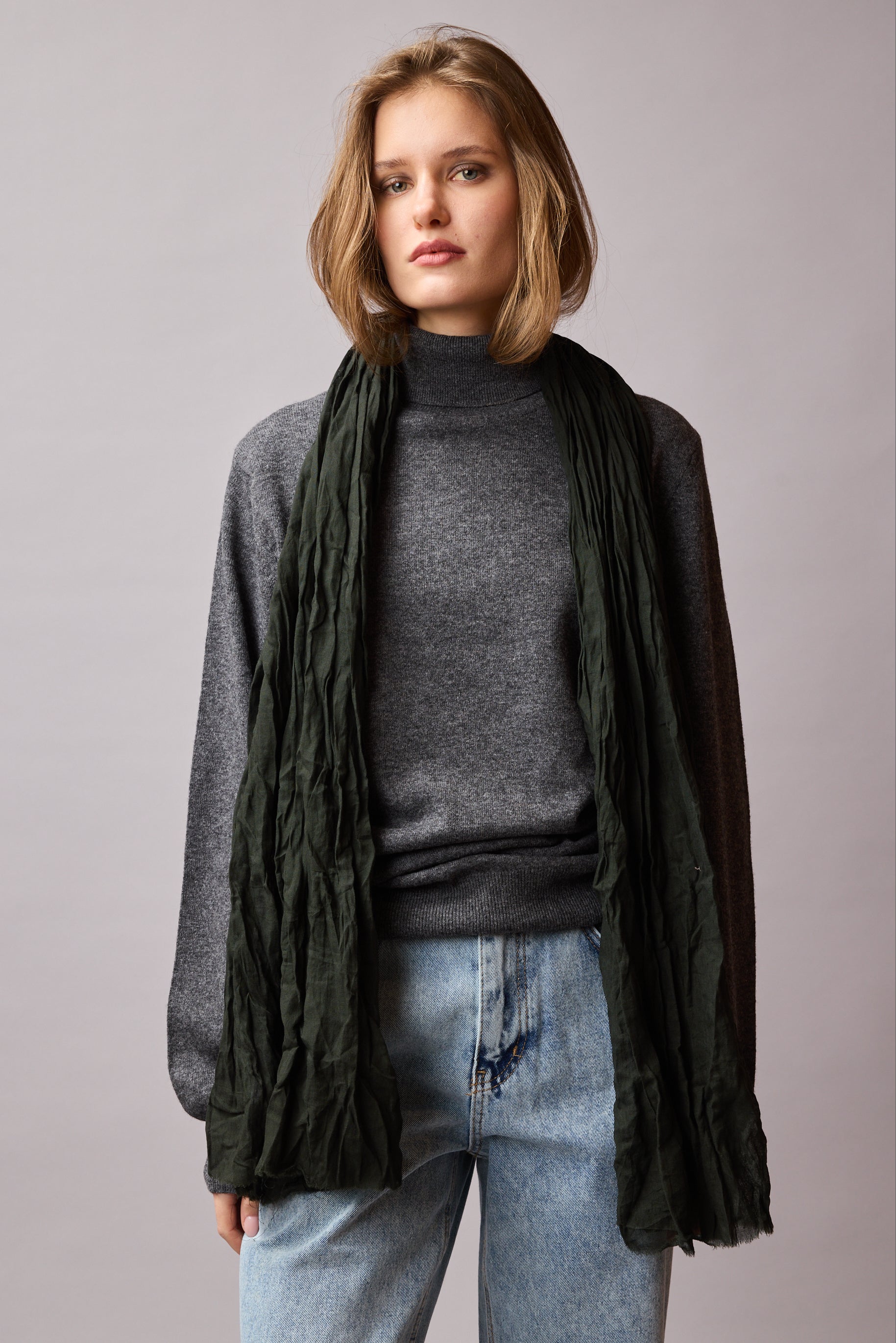 GREEN FOREST ORGANIC COTTON HANDMADE SHAWL