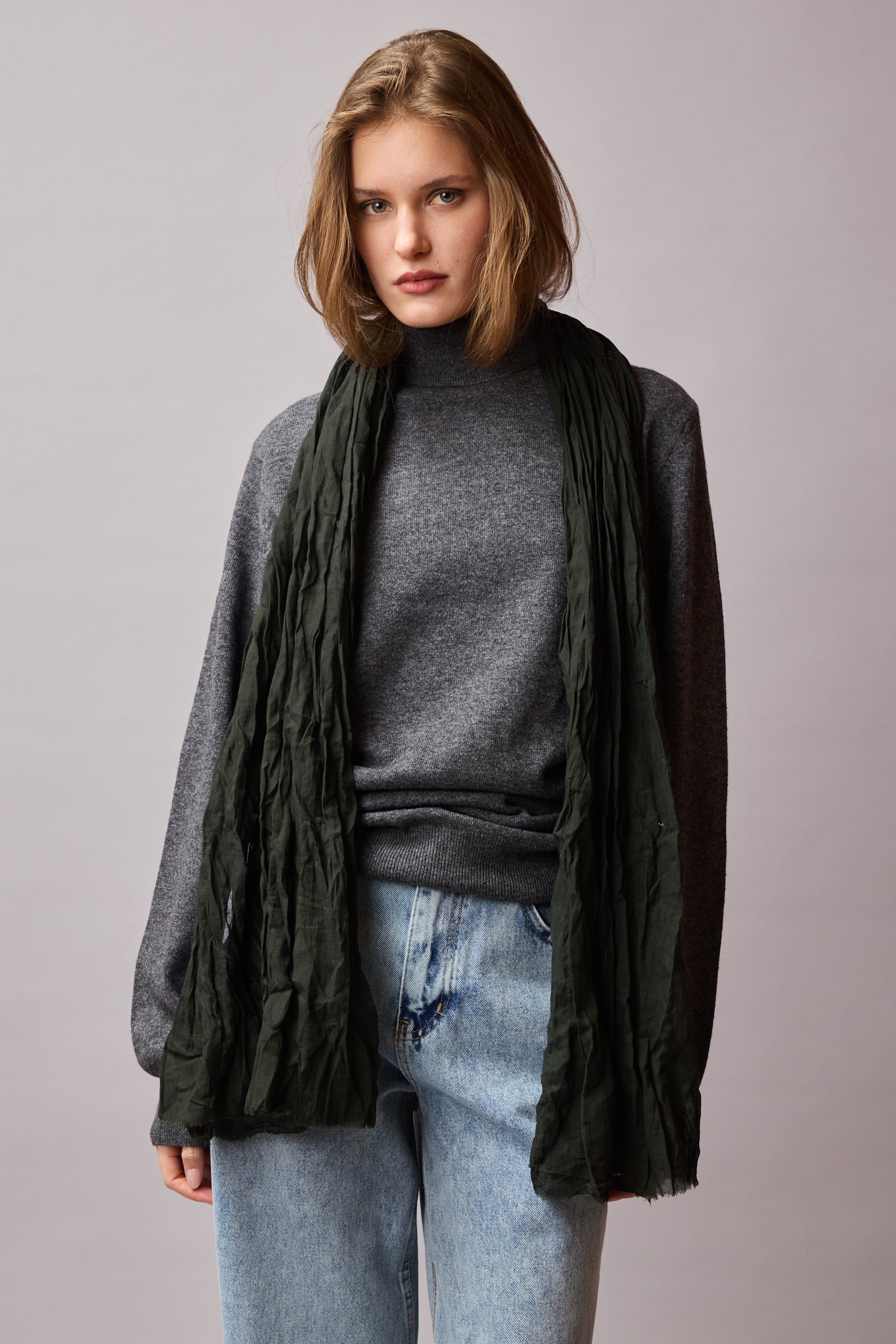 GREEN FOREST ORGANIC COTTON HANDMADE SHAWL
