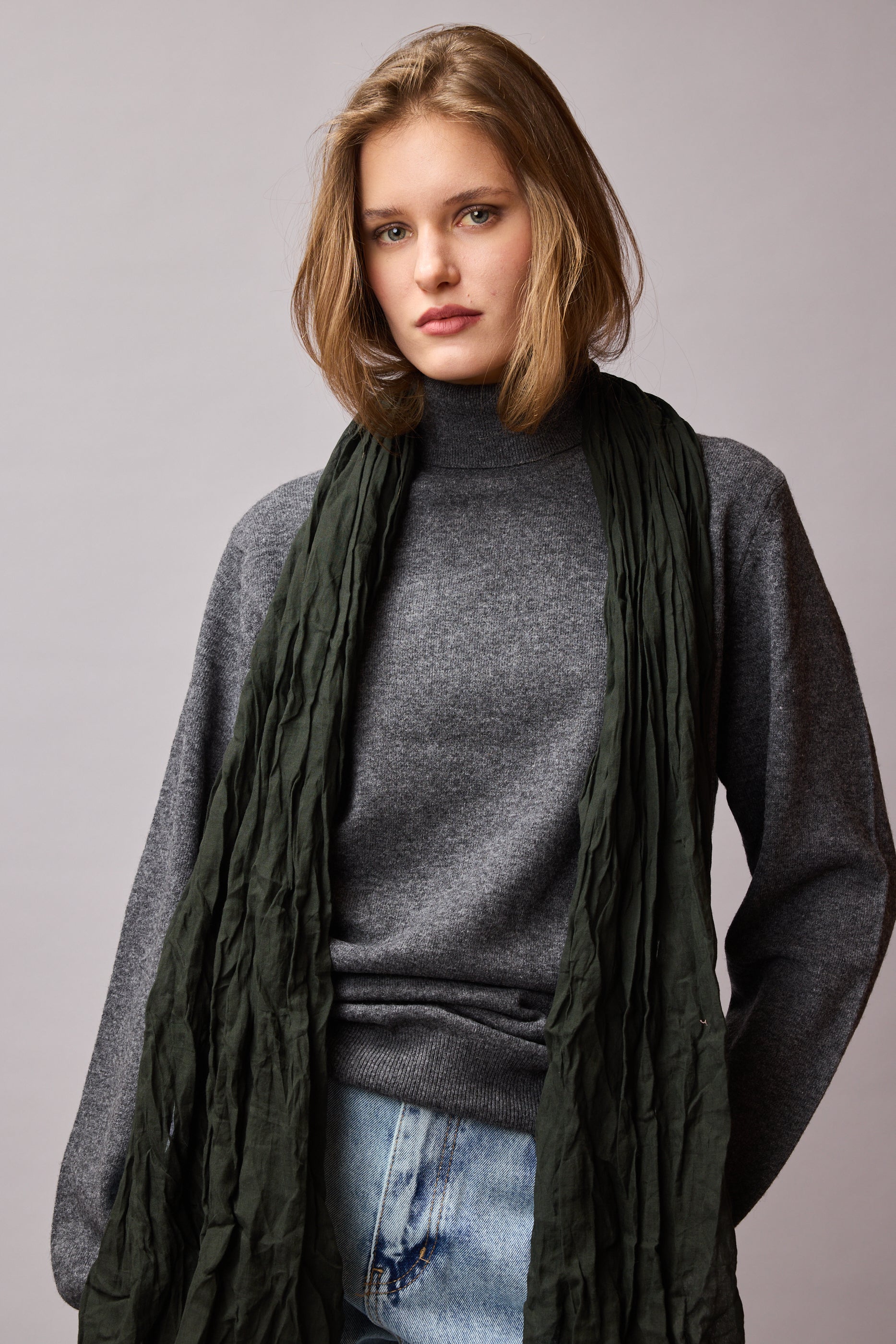 GREEN FOREST ORGANIC COTTON HANDMADE SHAWL