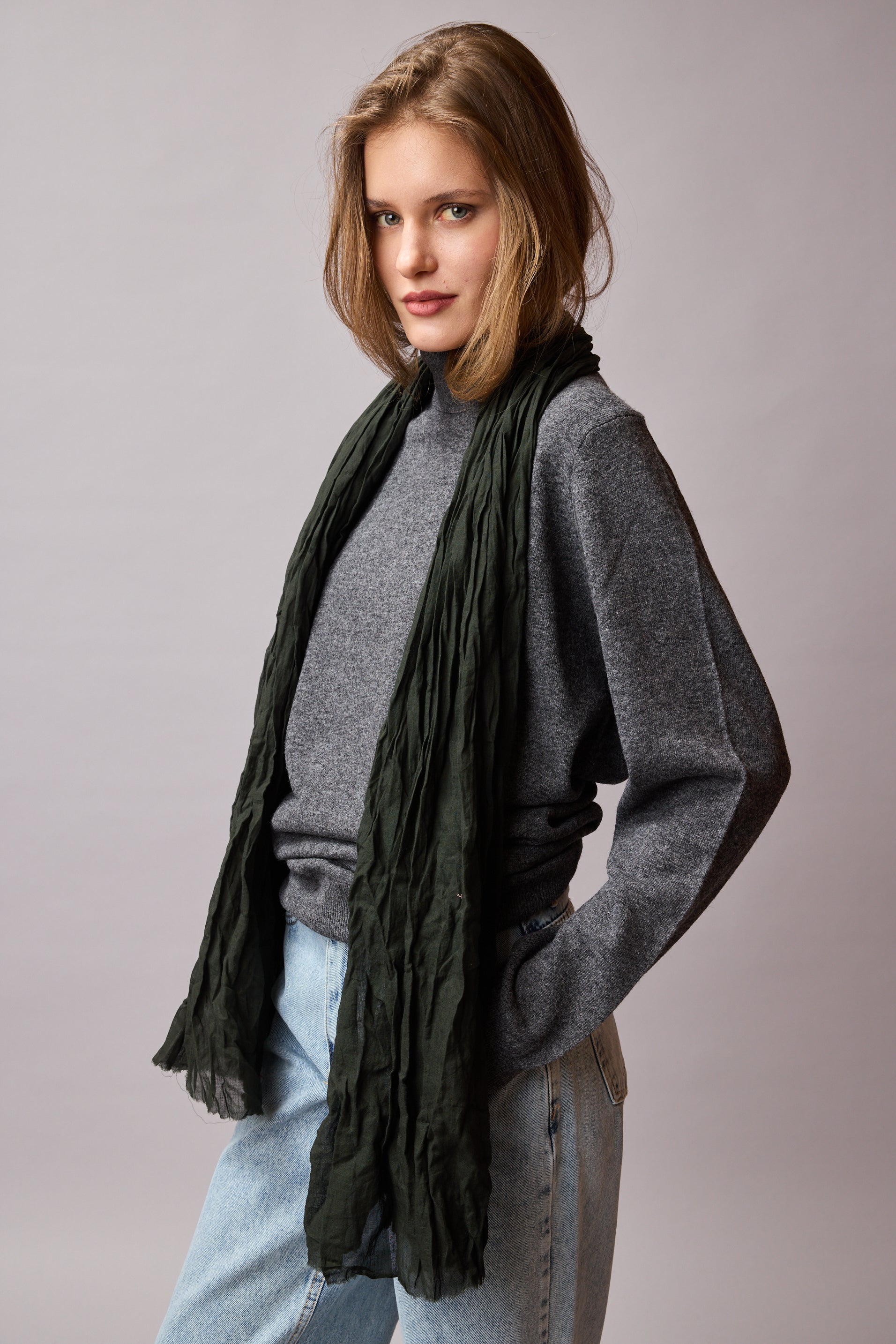GREEN FOREST ORGANIC COTTON HANDMADE SHAWL