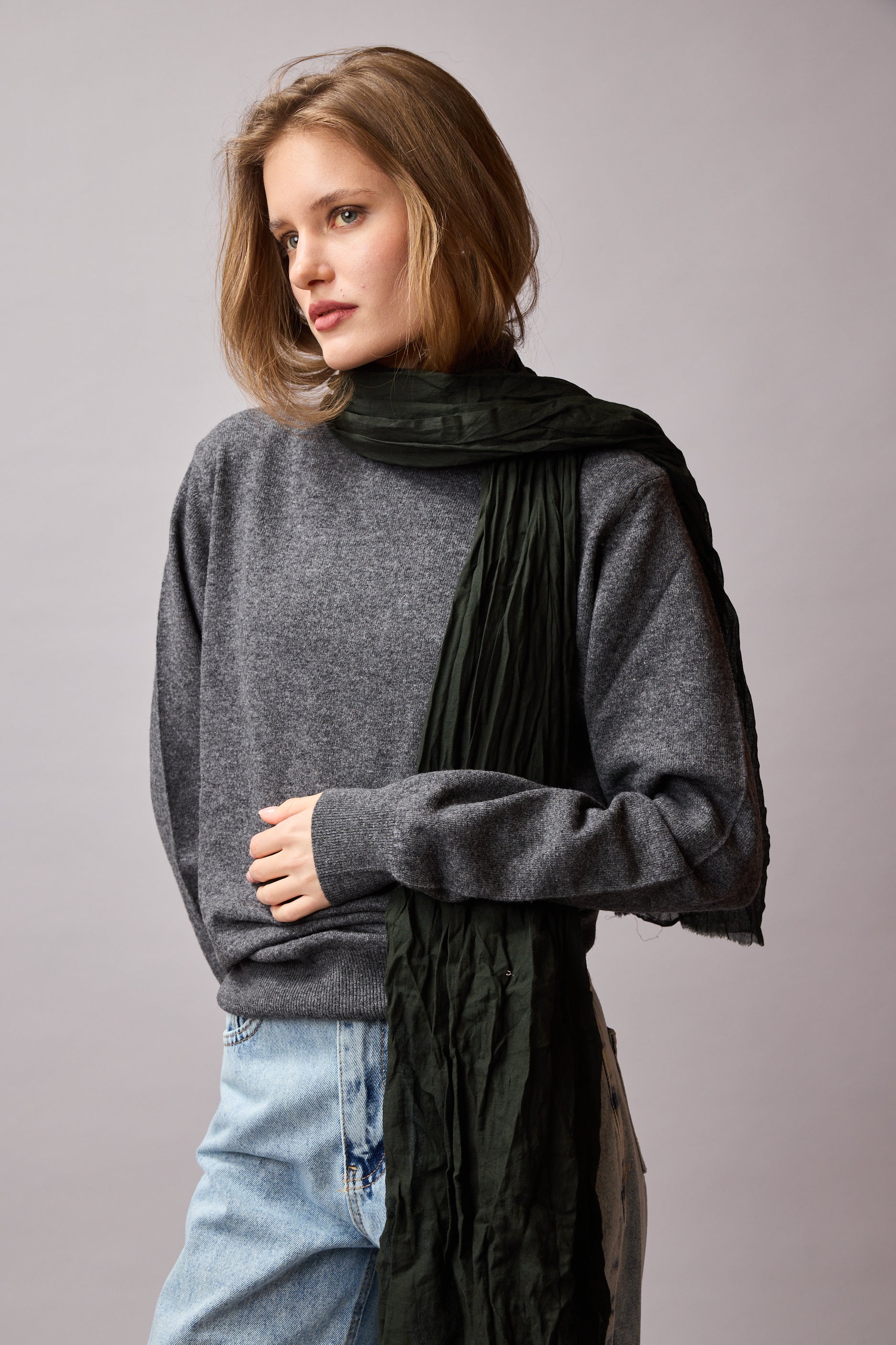 GREEN FOREST ORGANIC COTTON HANDMADE SHAWL