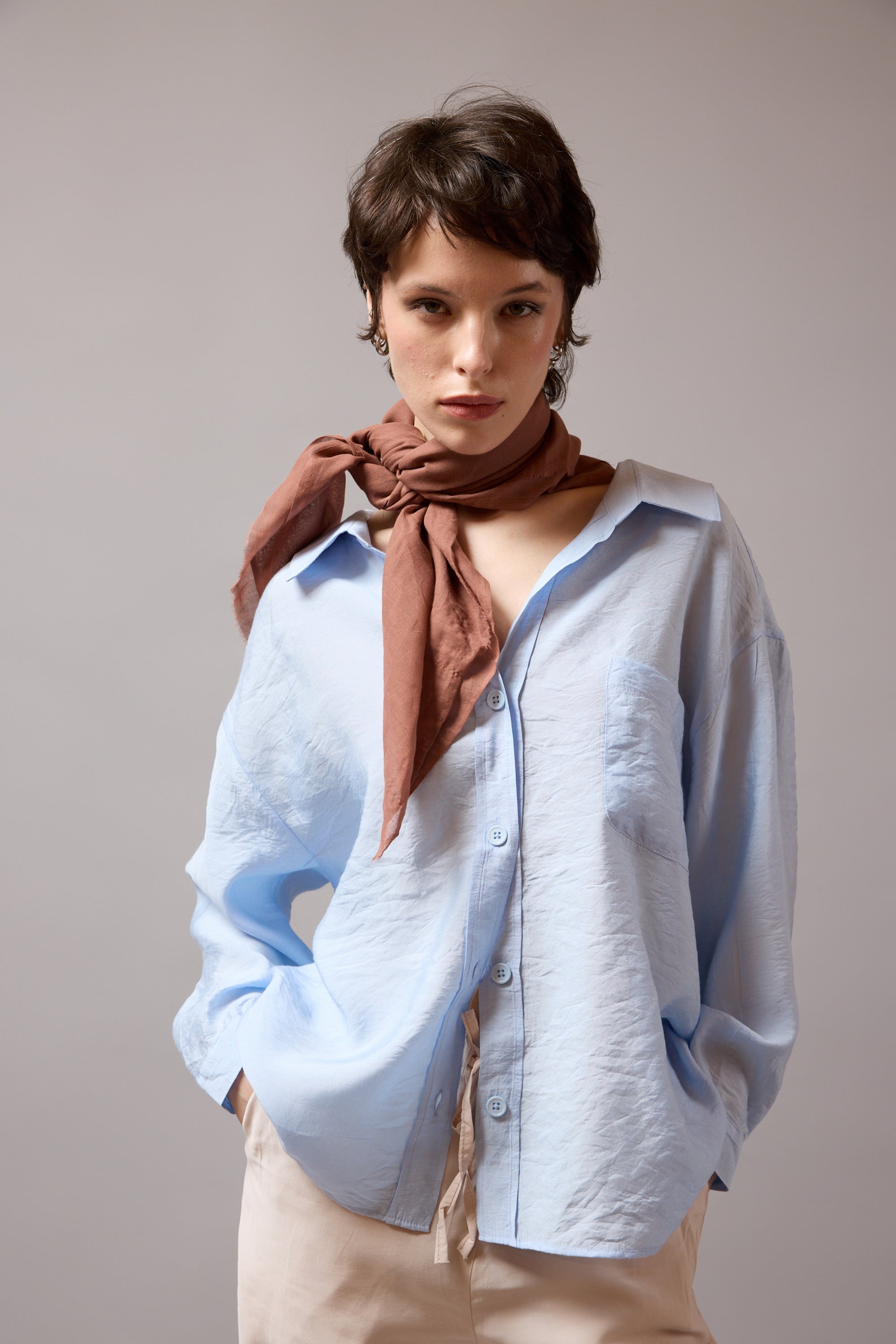 Sugar Autumn Coffee Organik Pamuk Handmade Kare Fular