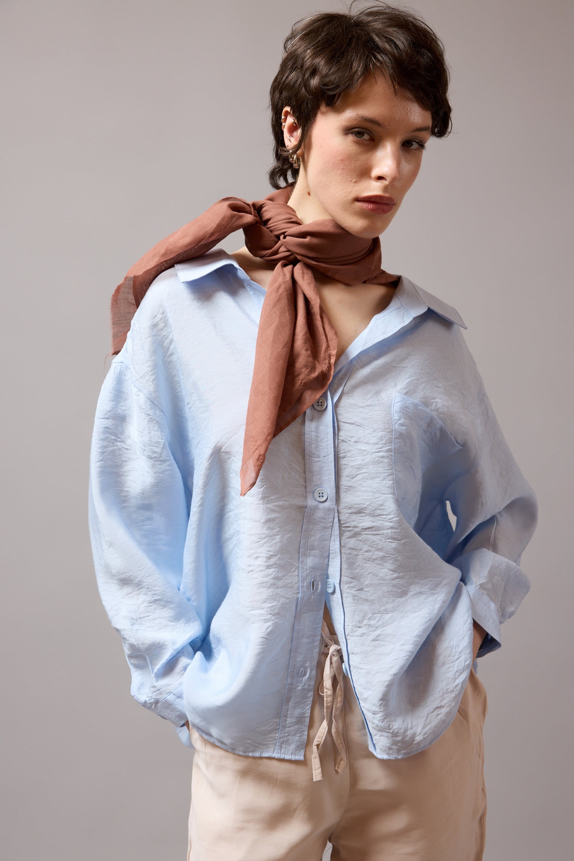 Sugar Autumn Coffee Organik Pamuk Handmade Kare Fular