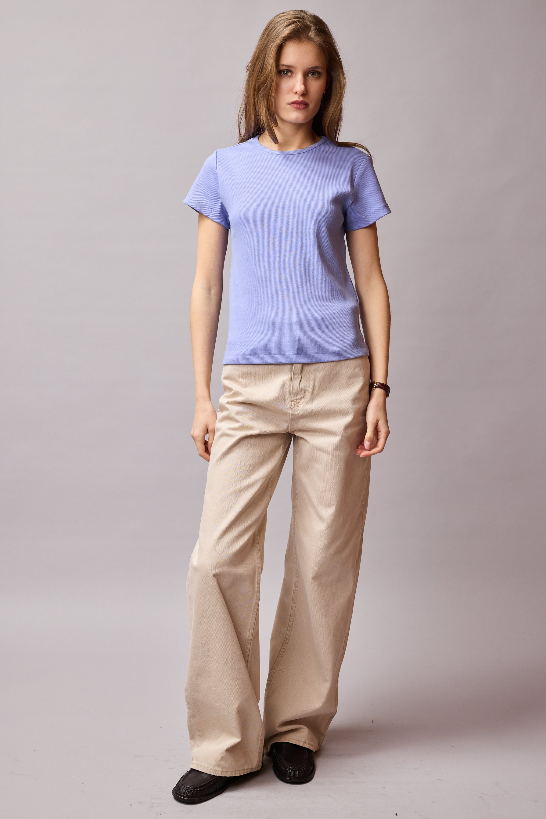 FITILLI KISA KOLLU PAMUK T-SHIRT MULBERRY