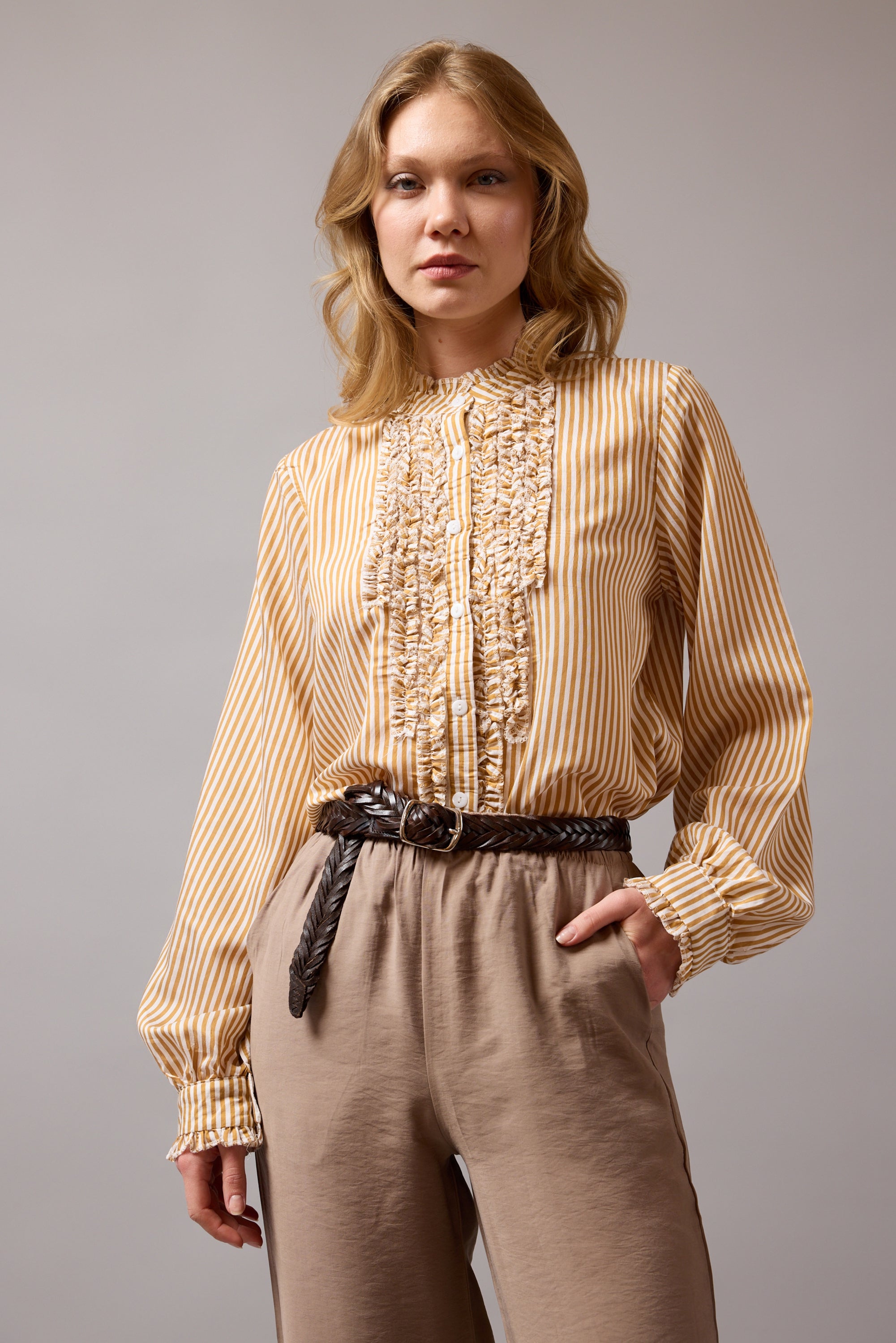 FLEUR FIRFIRLI GOMLEK YELLOW