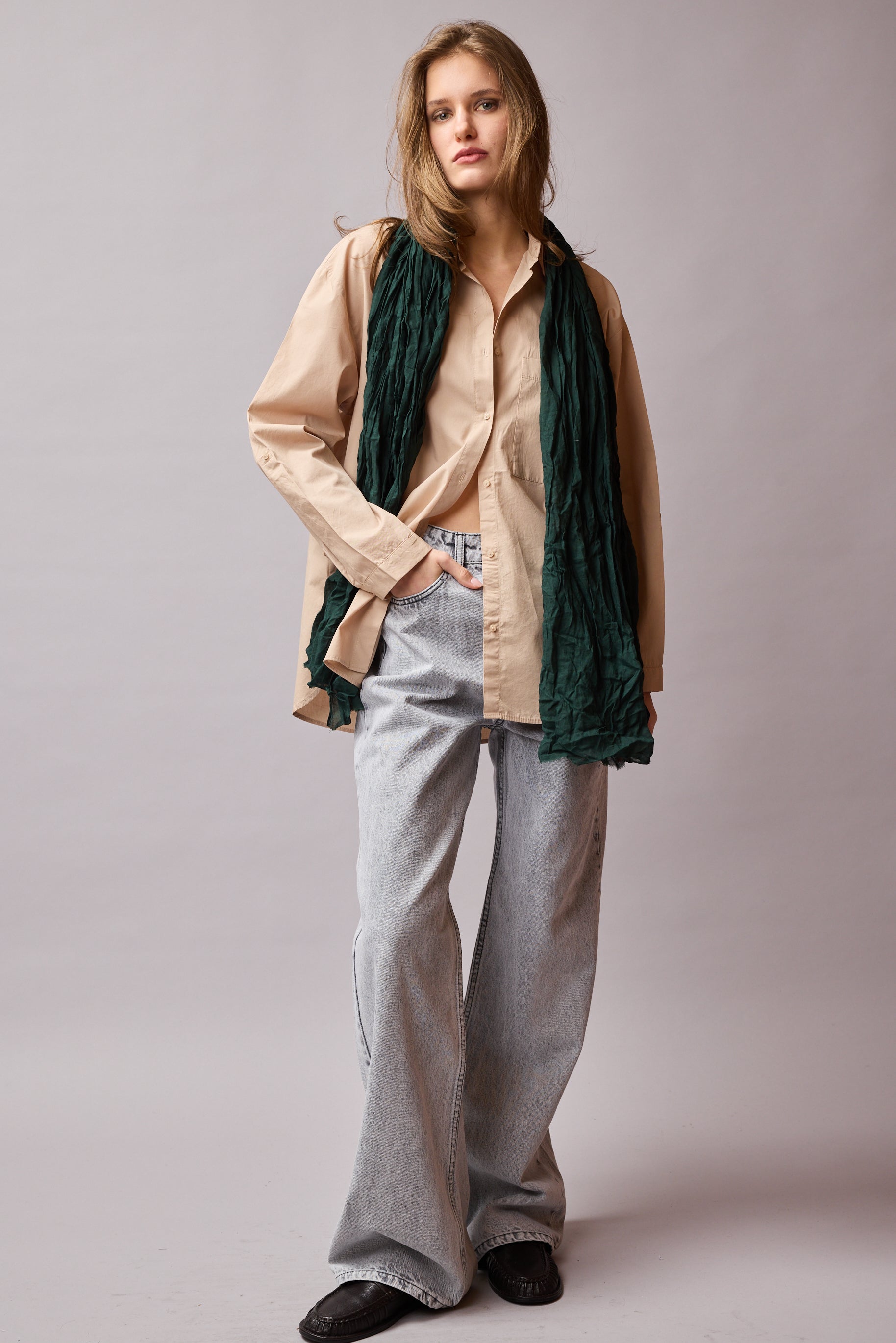 Emerald Organik Pamuk Handmade Sal