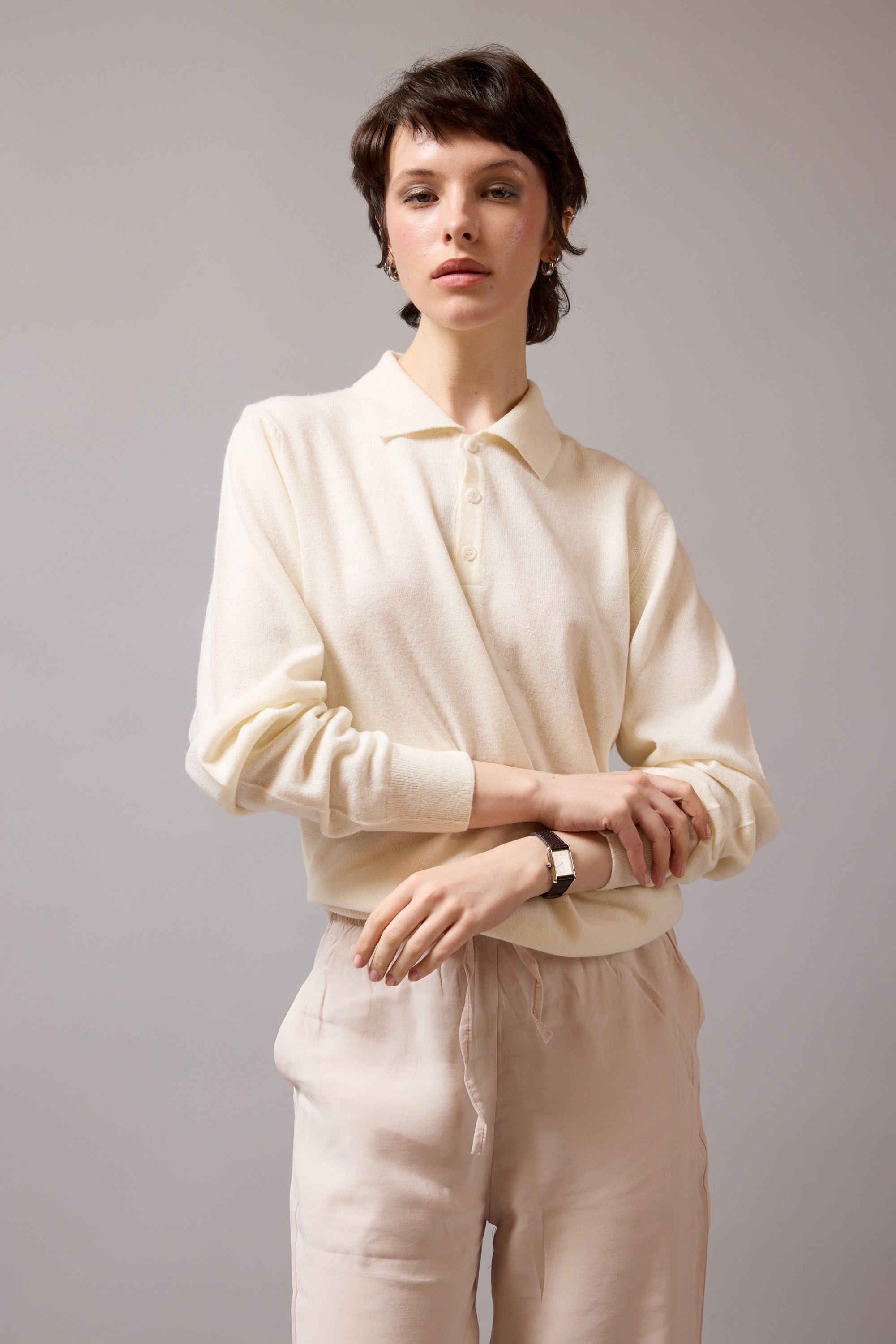 YUN POLO YAKA UNISEX KAZAK KREM