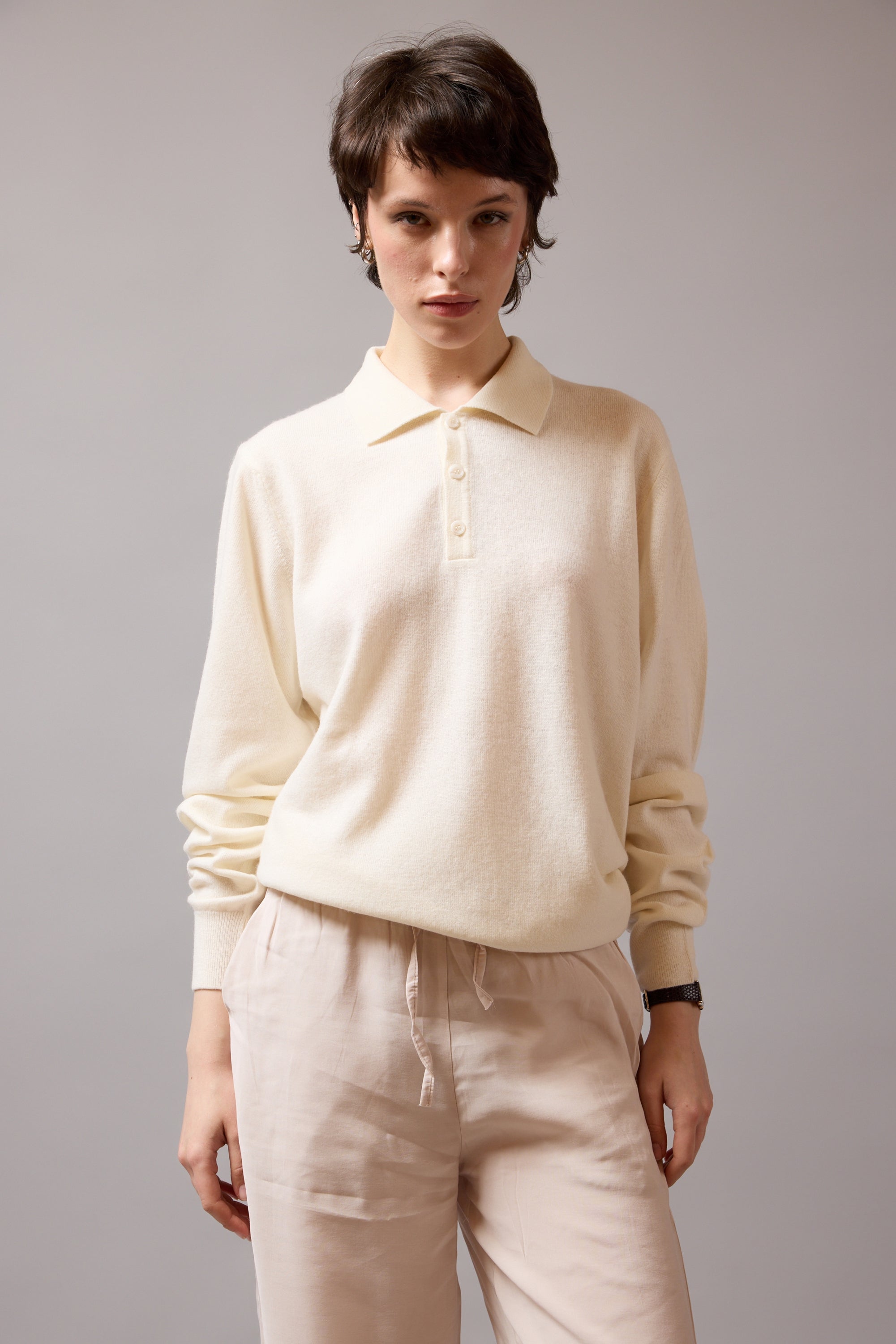 YUN POLO YAKA UNISEX KAZAK KREM