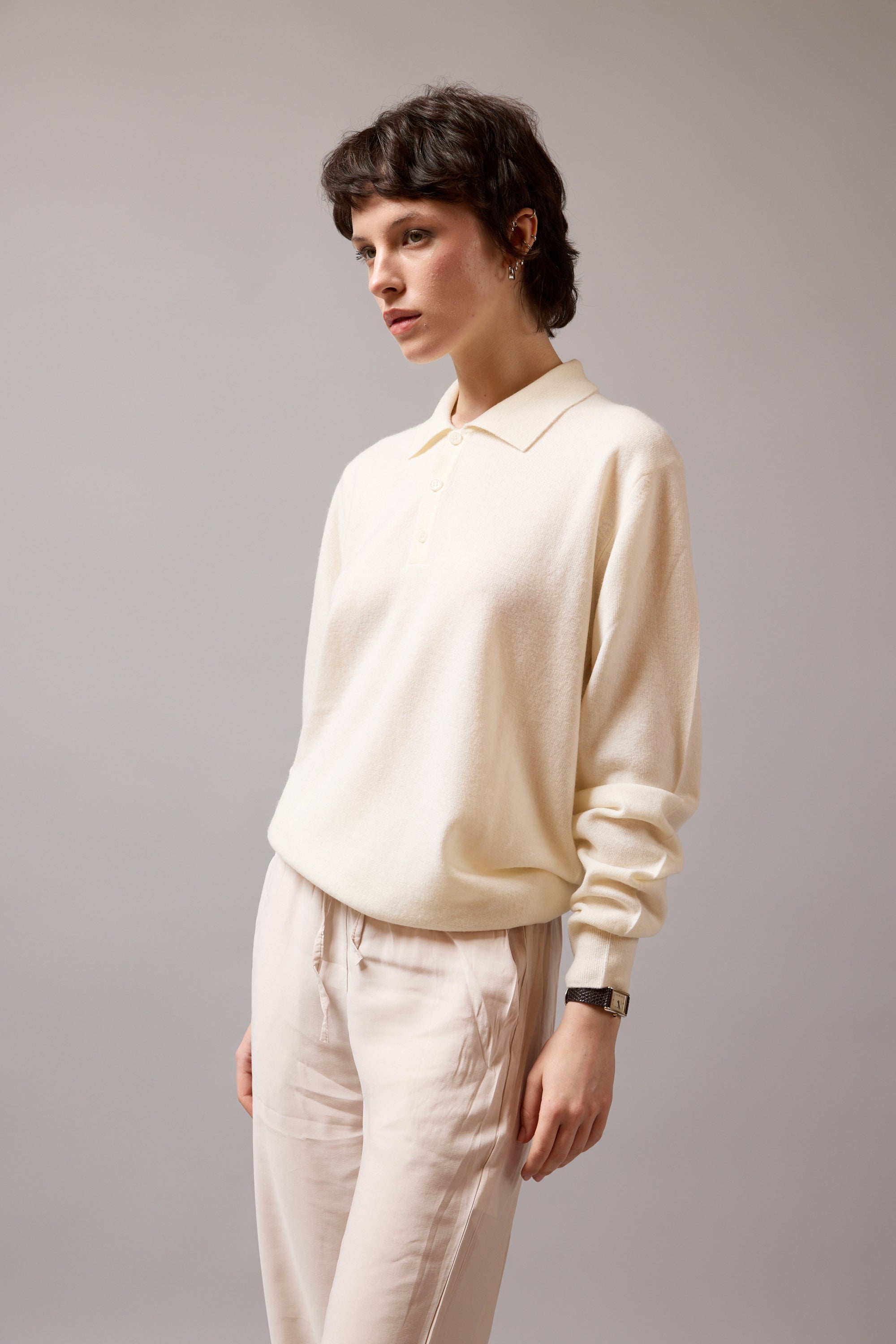 YUN POLO YAKA UNISEX KAZAK KREM