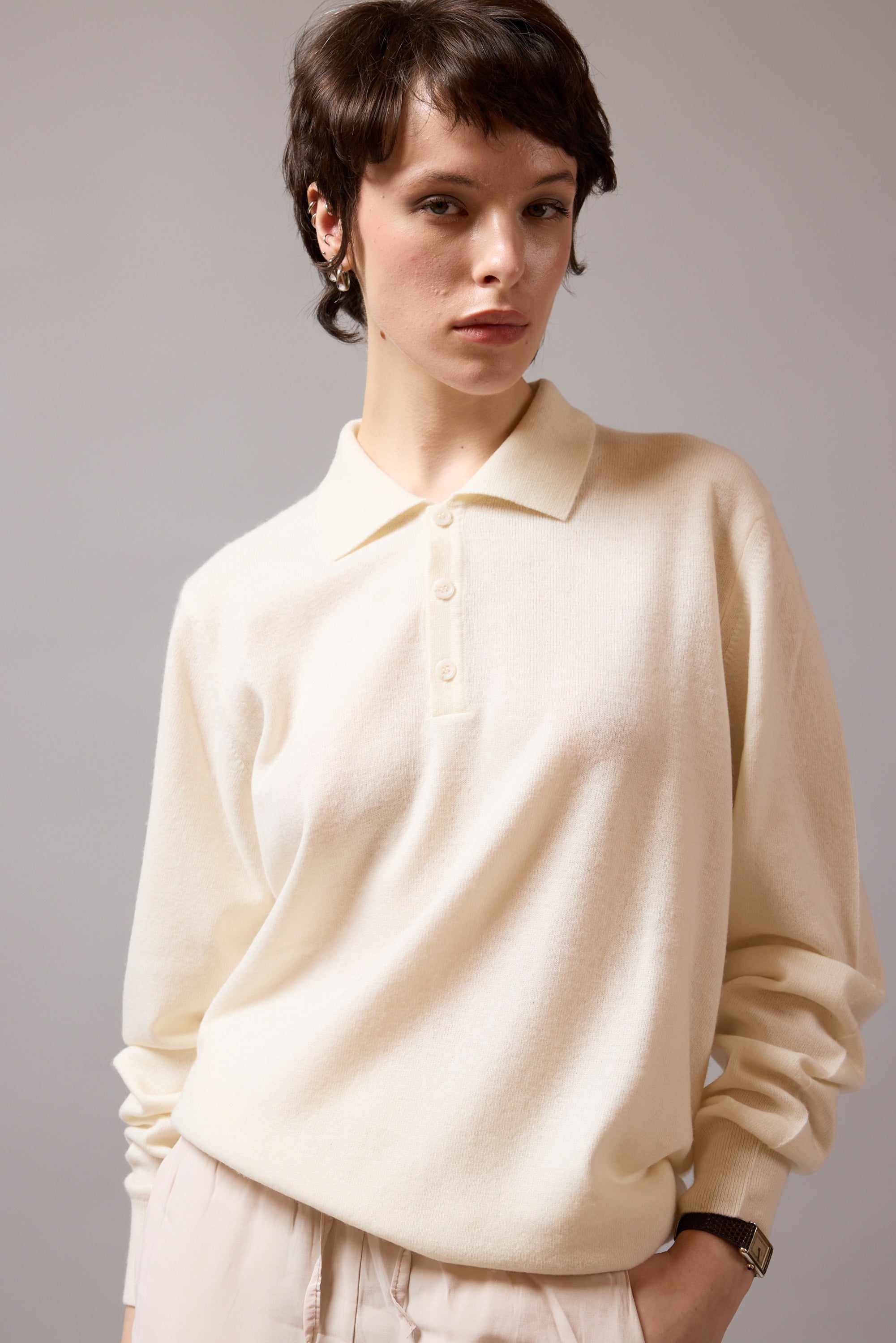 YUN POLO YAKA UNISEX KAZAK KREM