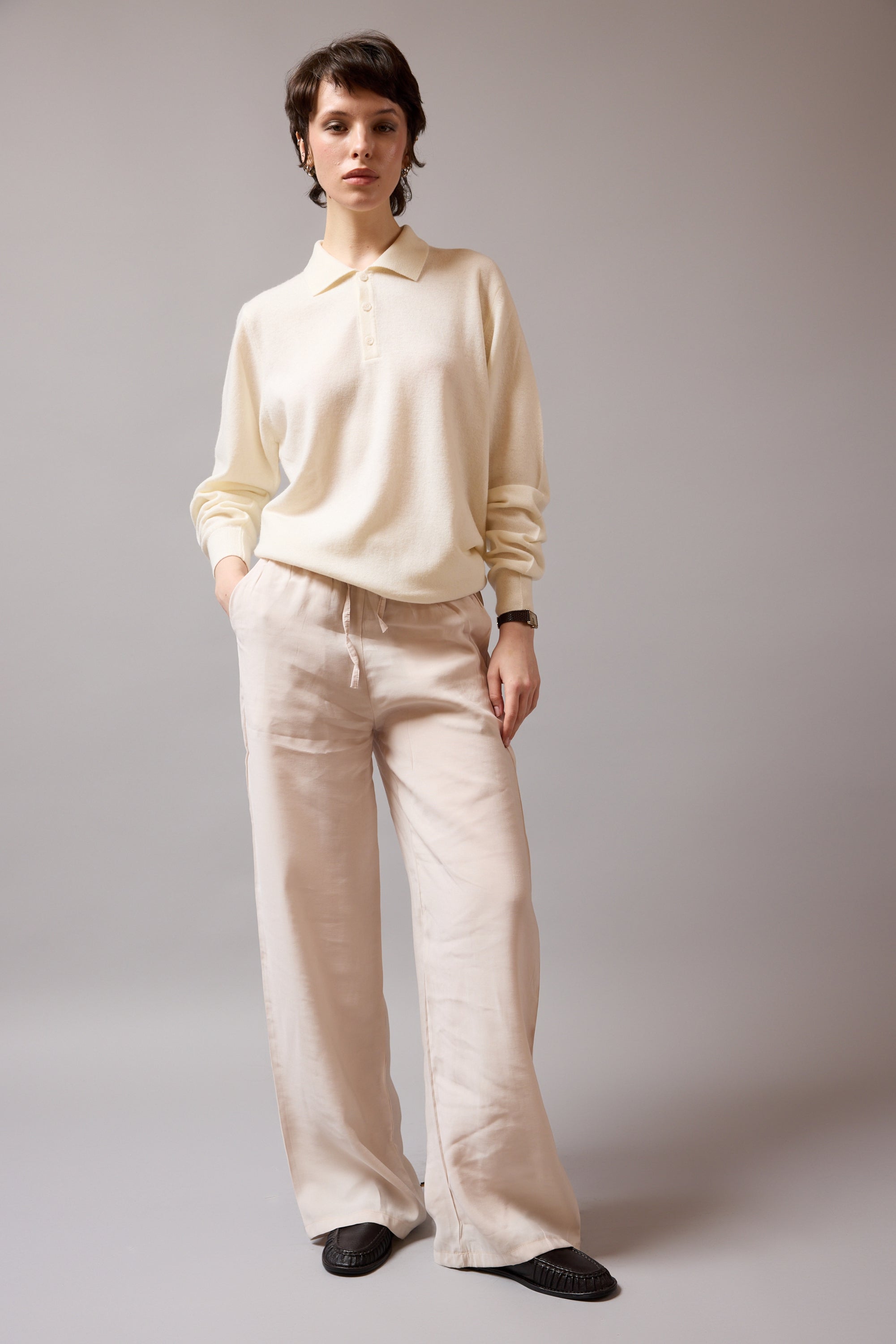 YUN POLO YAKA UNISEX KAZAK KREM