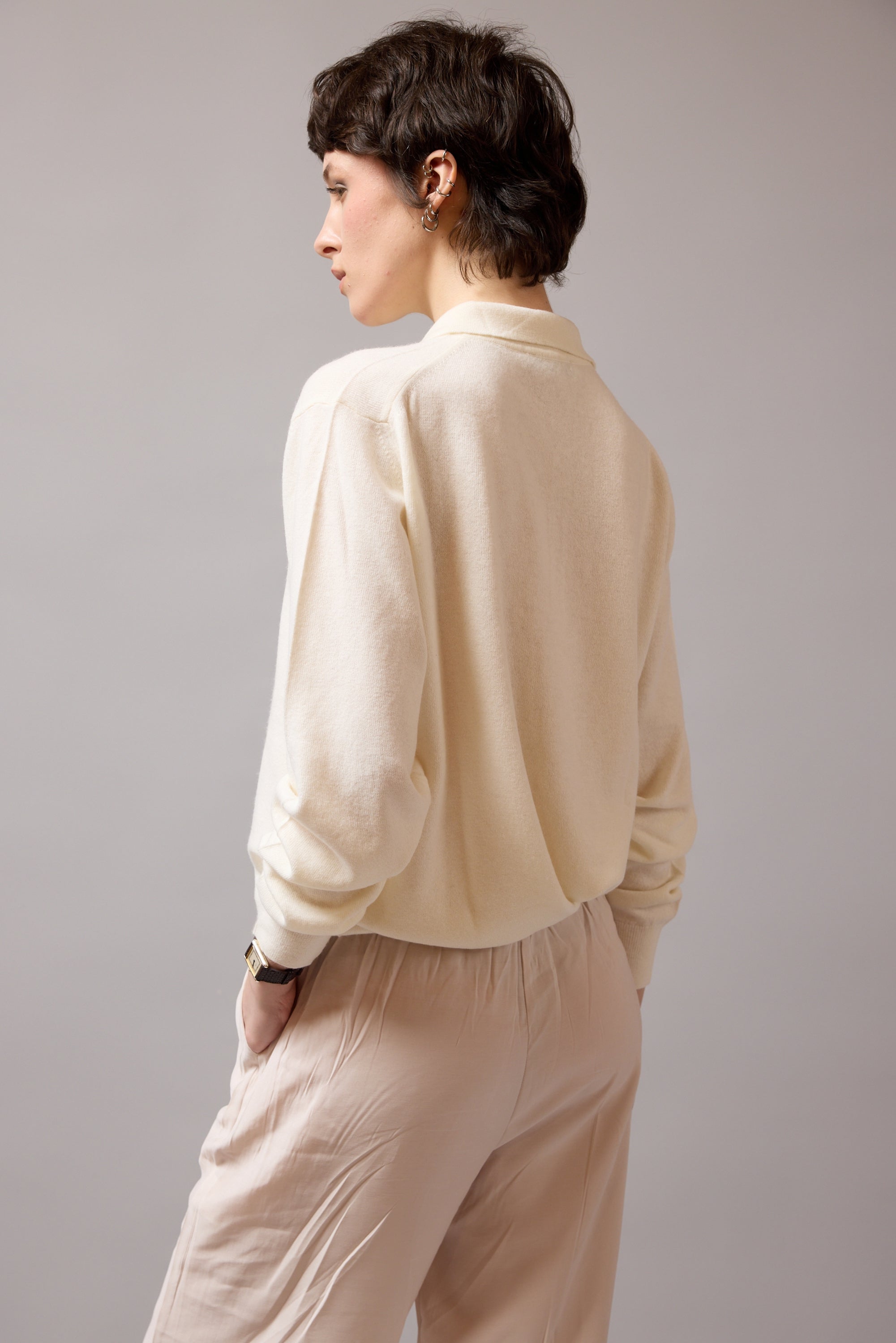 YUN POLO YAKA UNISEX KAZAK KREM