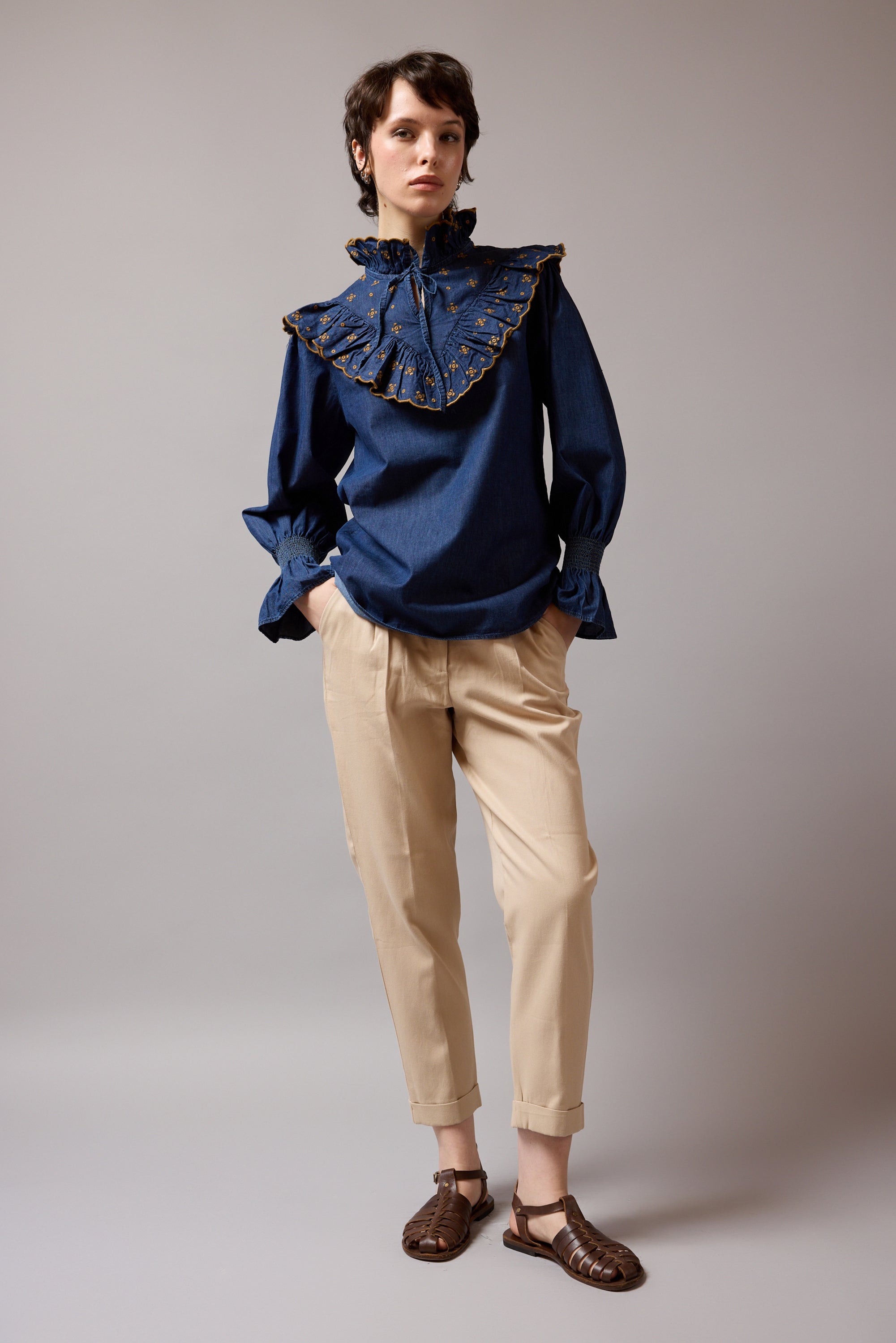 GABARDIN PENSLI CARROT FIT PANTOLON VIZON