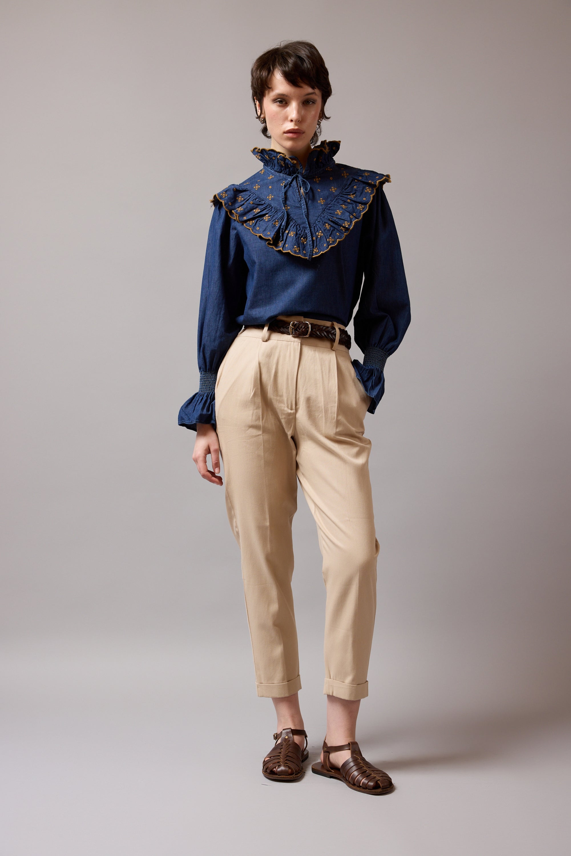 GABARDIN PENSLI CARROT FIT PANTOLON VIZON