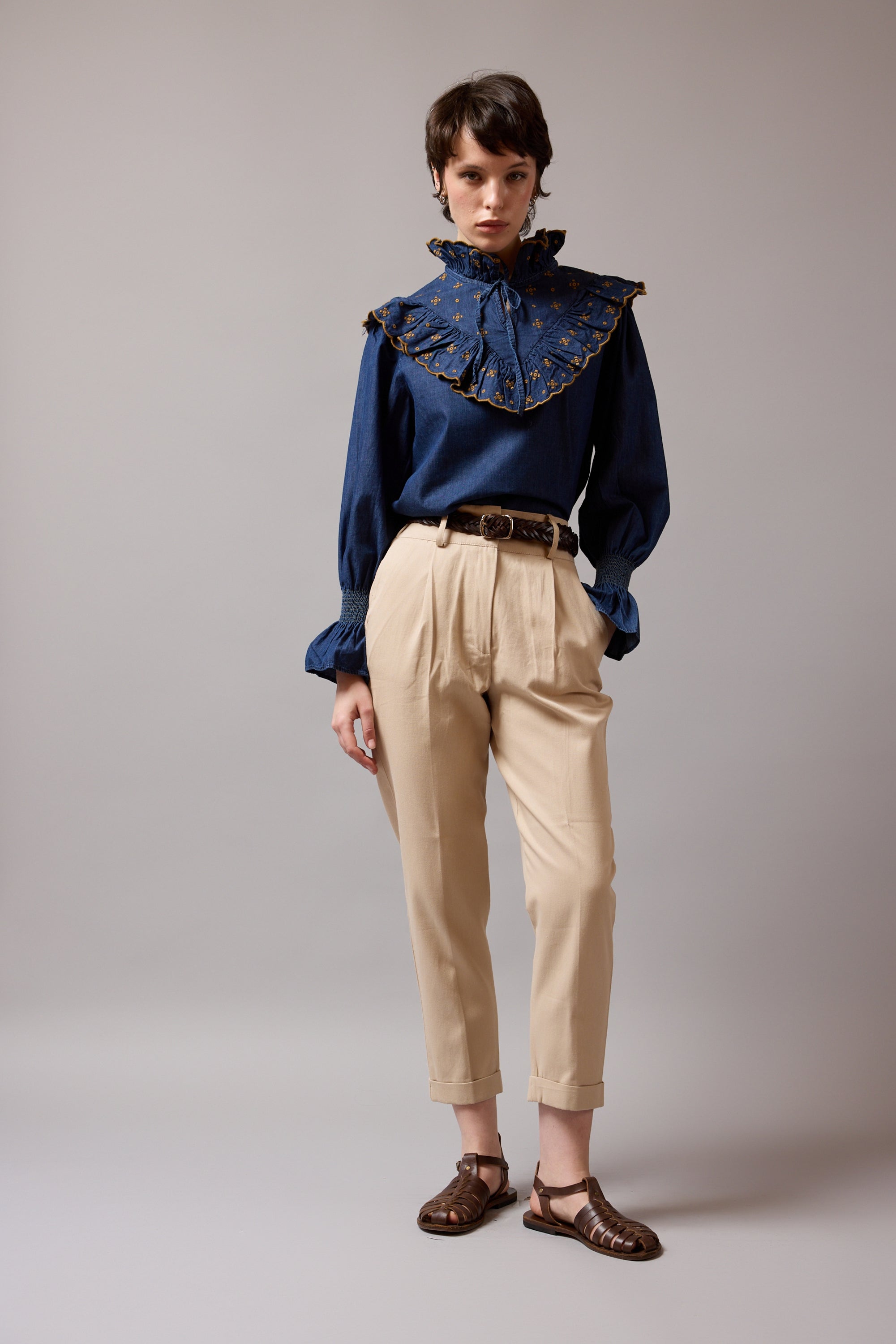 GABARDIN PENSLI CARROT FIT PANTOLON VIZON