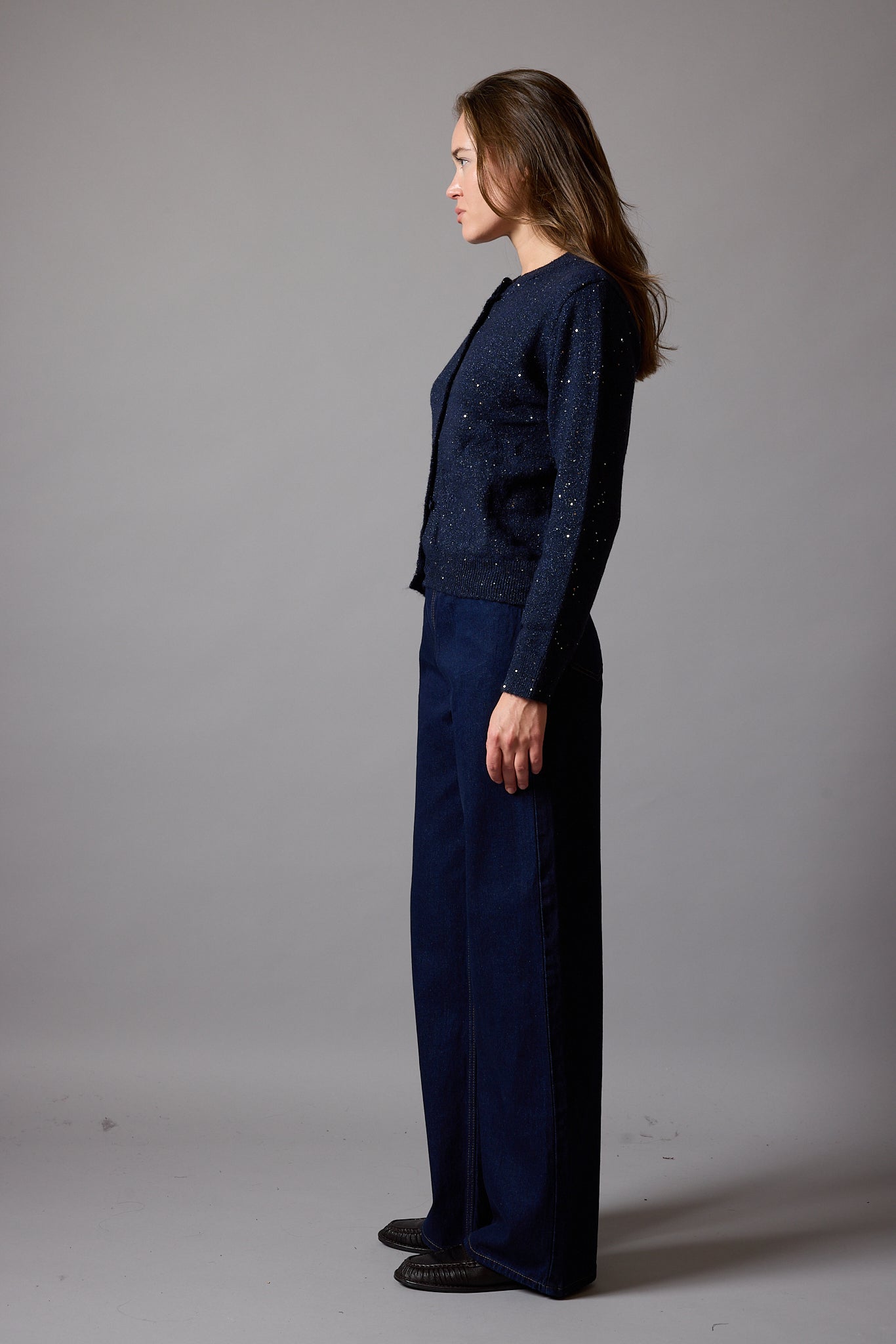 STRAIGHT YUKSEK BEL GENIS PACA JEAN DARK BLUE