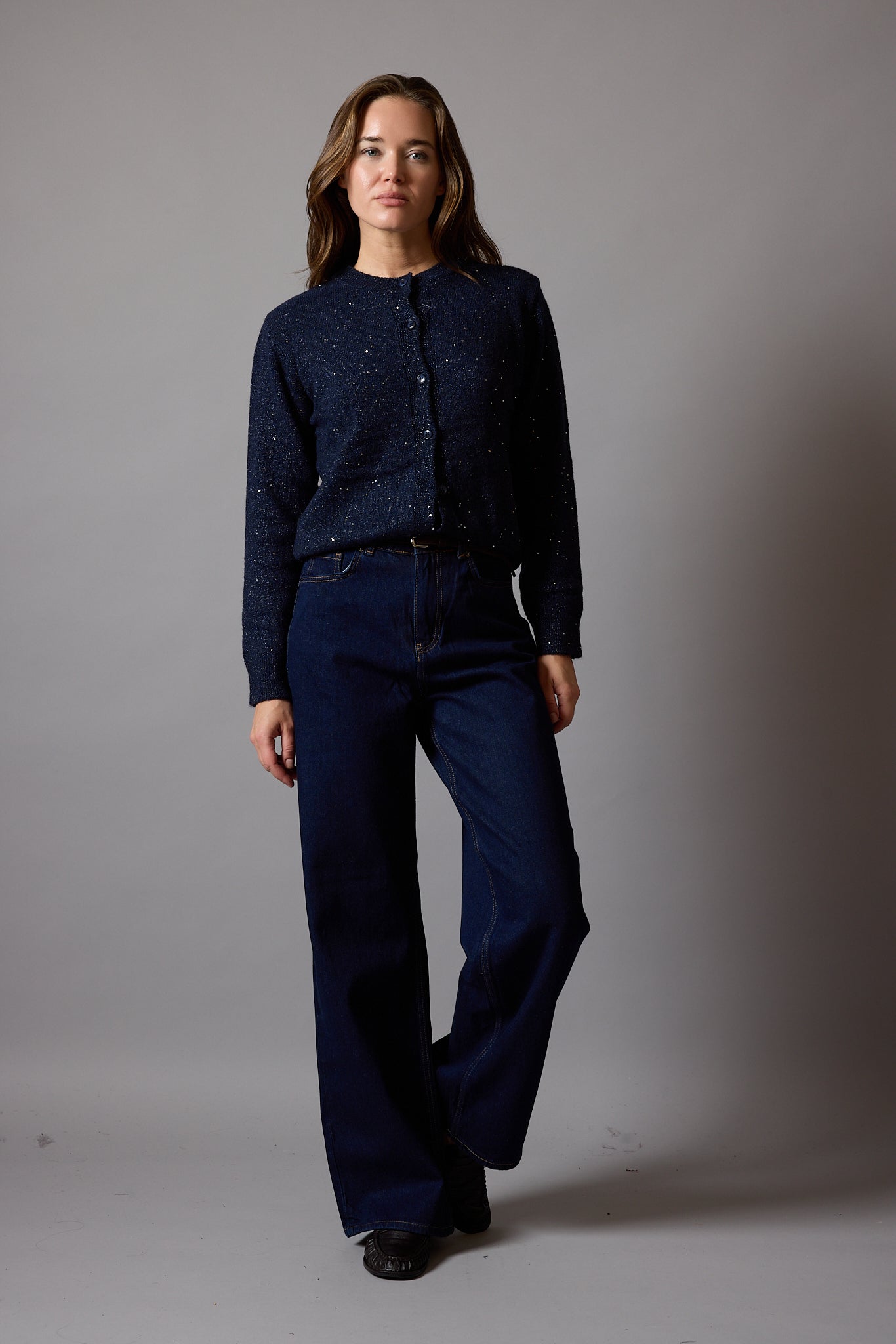 STRAIGHT YUKSEK BEL GENIS PACA JEAN DARK BLUE