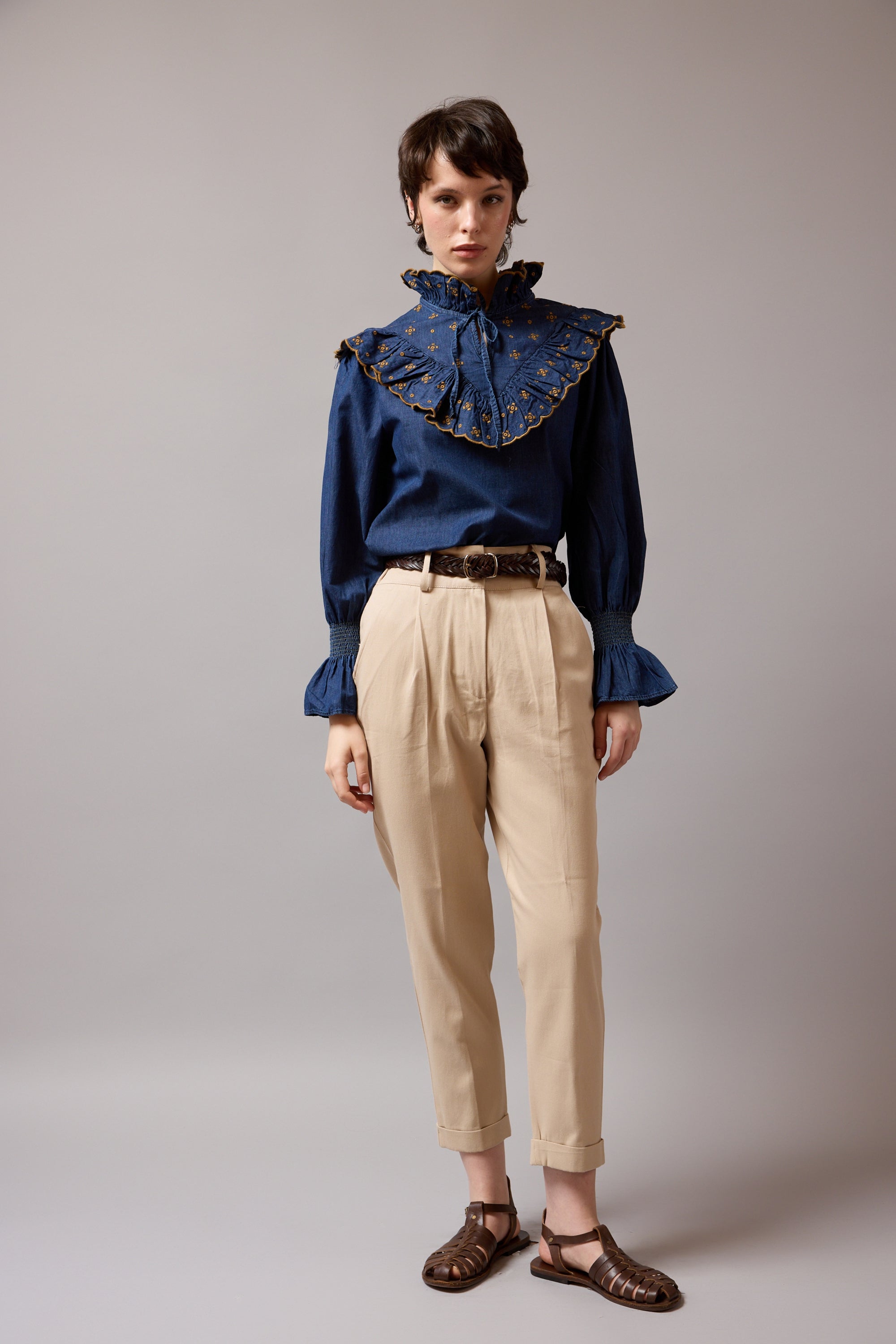 GABARDIN PENSLI CARROT FIT PANTOLON VIZON