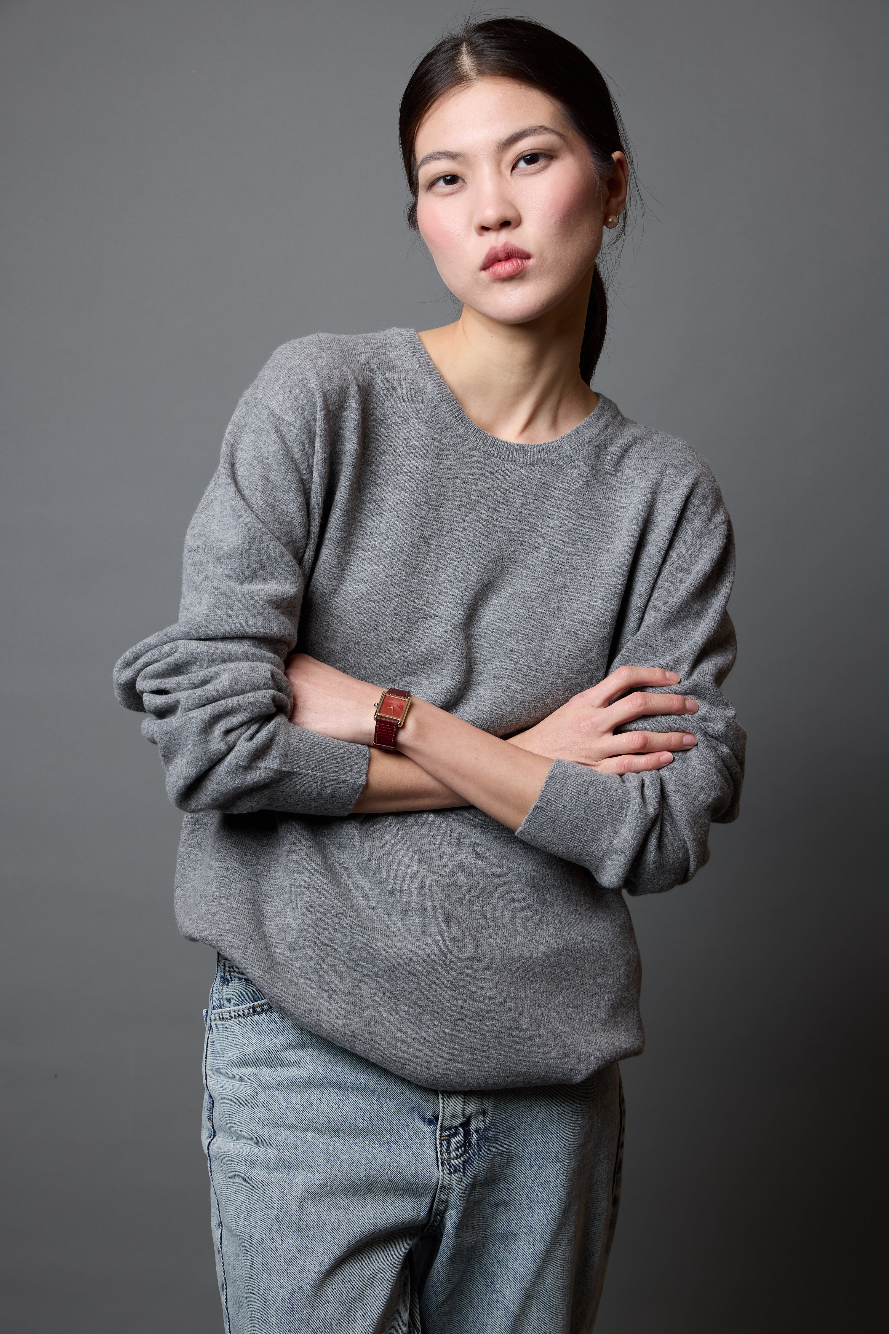 YUN BISIKLET YAKA UNISEX KAZAK GRI