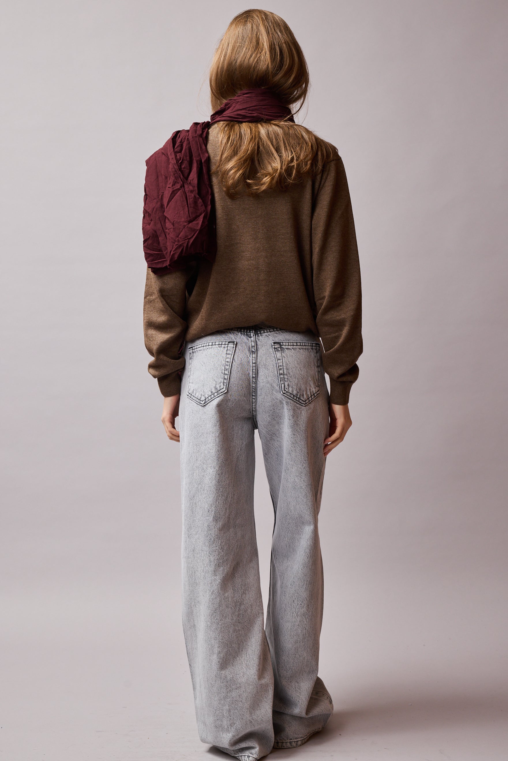 PAMUK BISIKLET YAKA UNISEX KAZAK VIZON