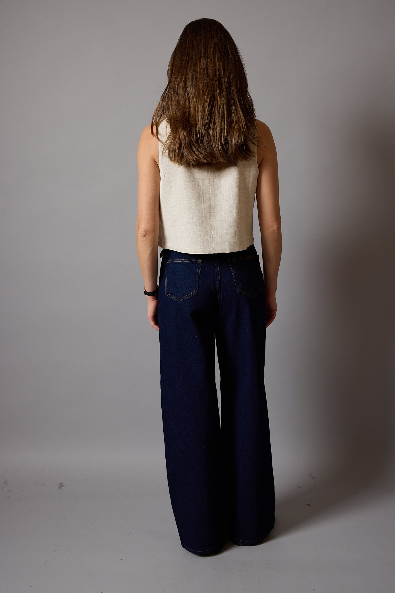 STRAIGHT YUKSEK BEL GENIS PACA JEAN DARK BLUE