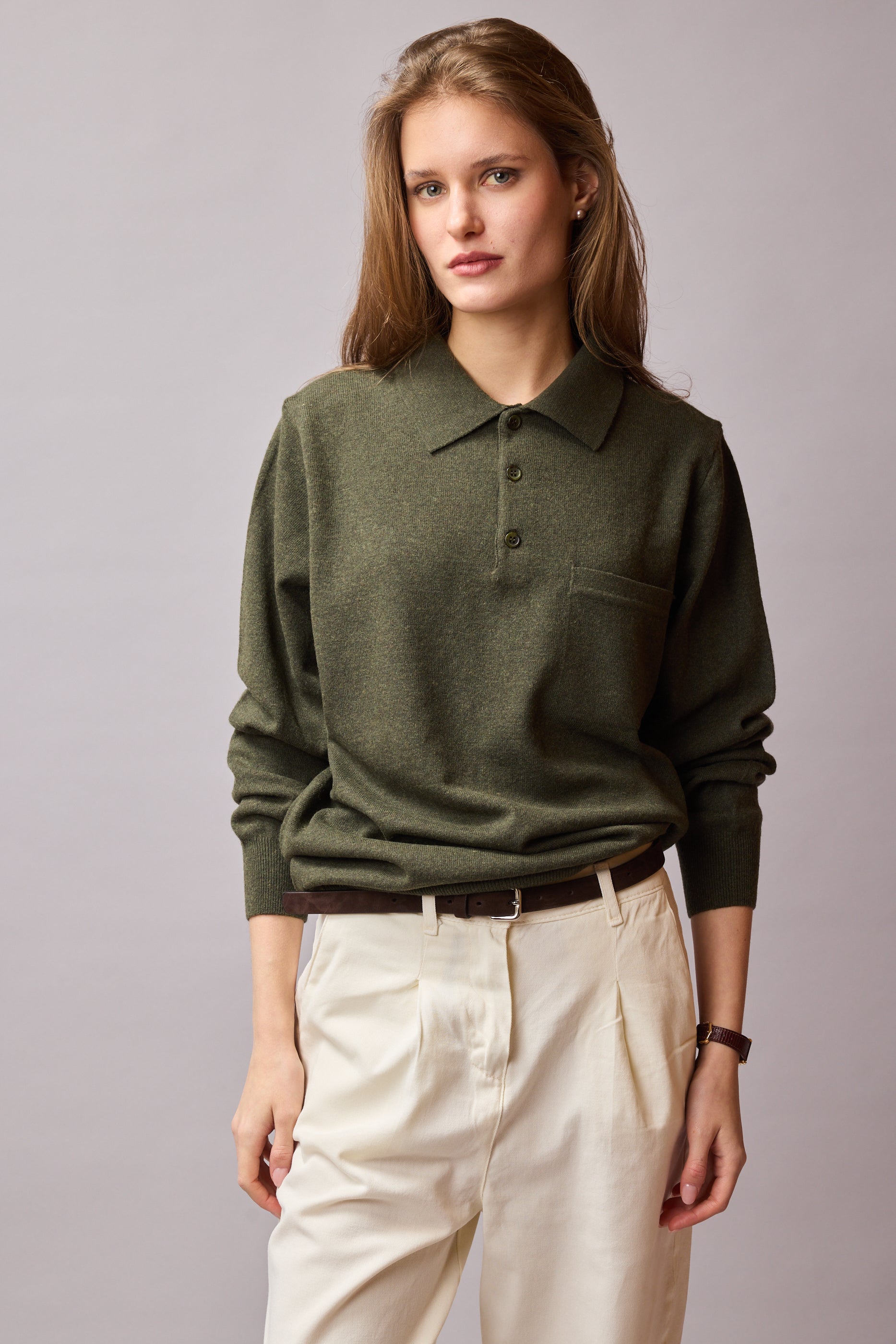 YUN POLO YAKA UNISEX KAZAK HAKI