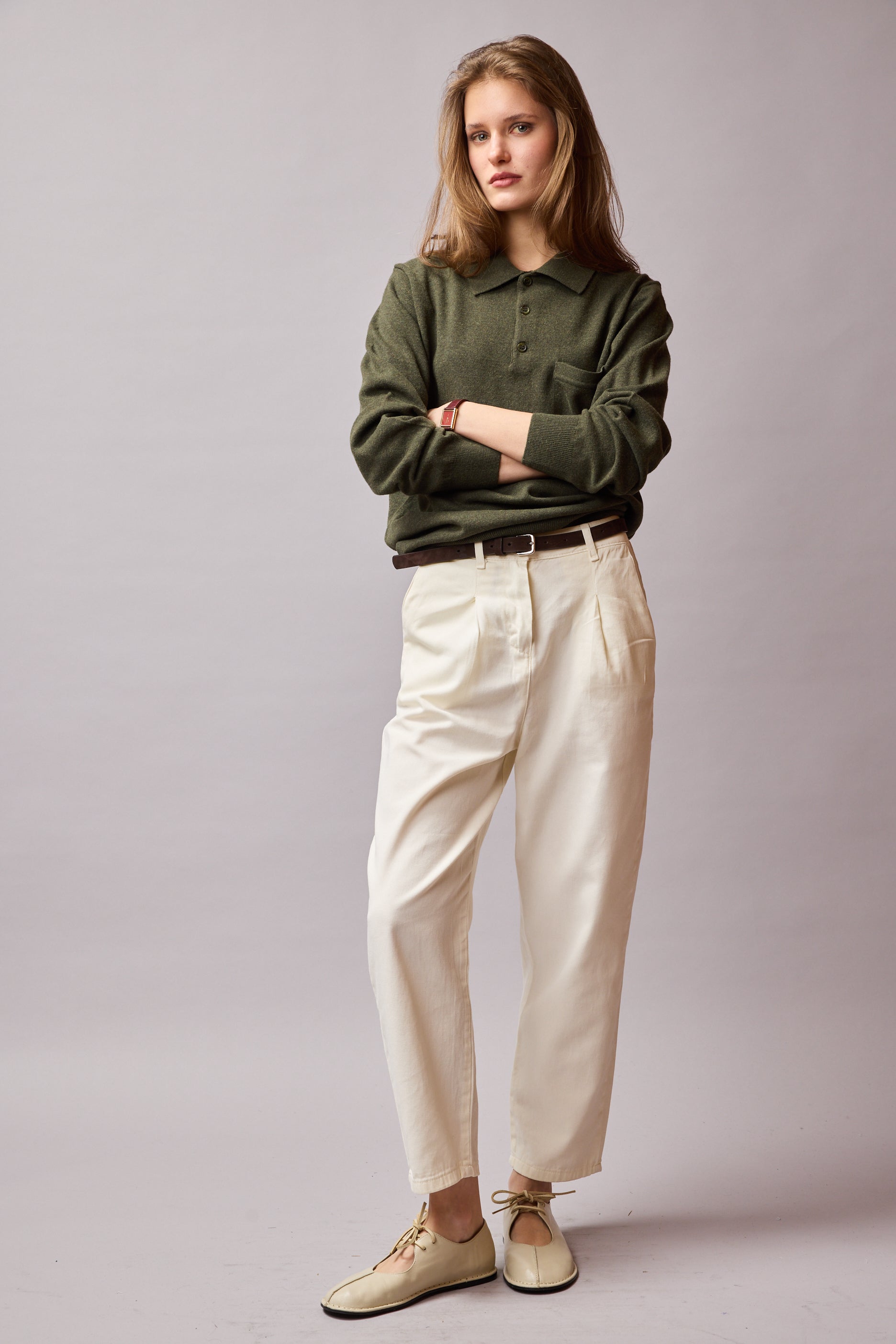 YUN POLO YAKA UNISEX KAZAK HAKI