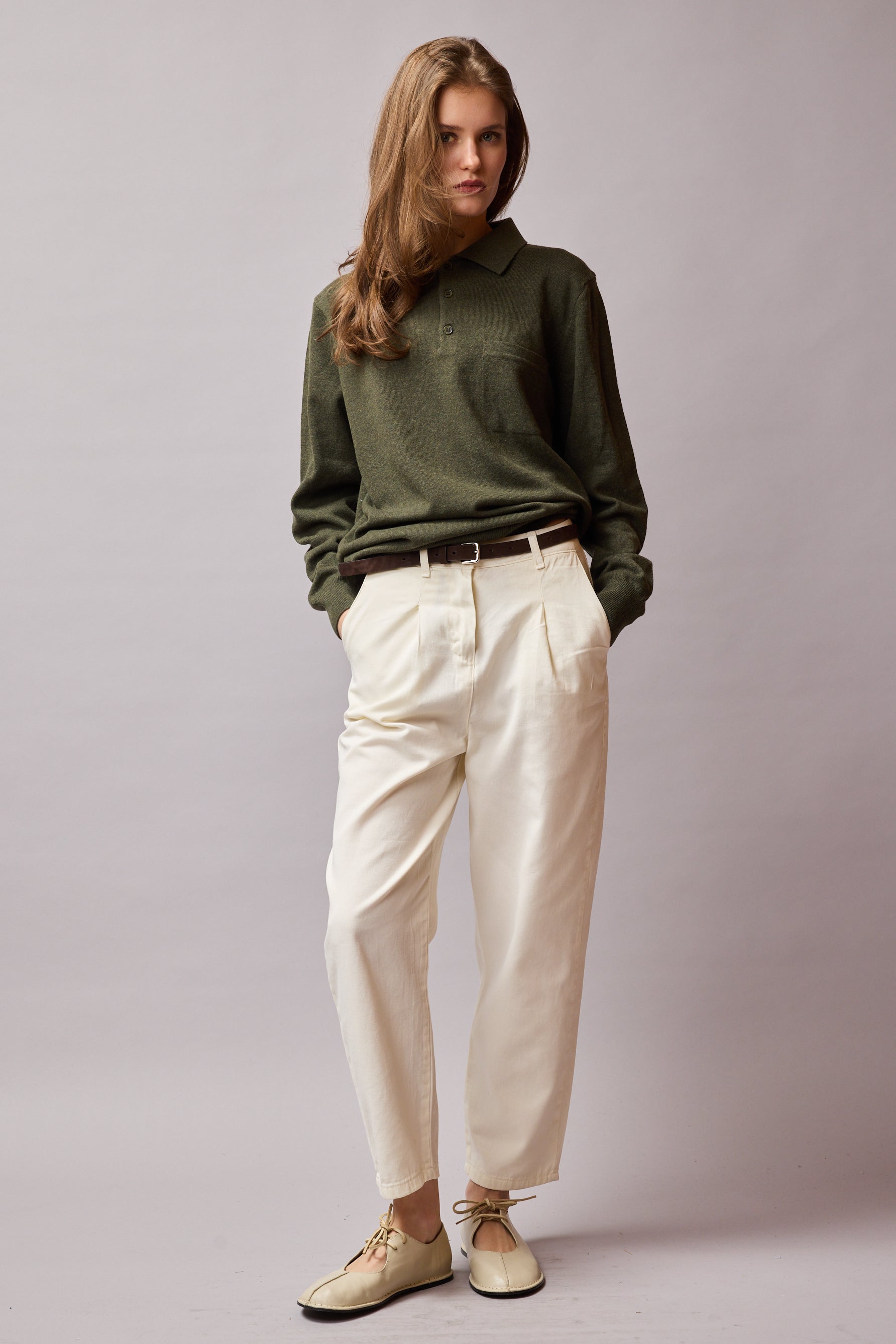 YUN POLO YAKA UNISEX KAZAK HAKI