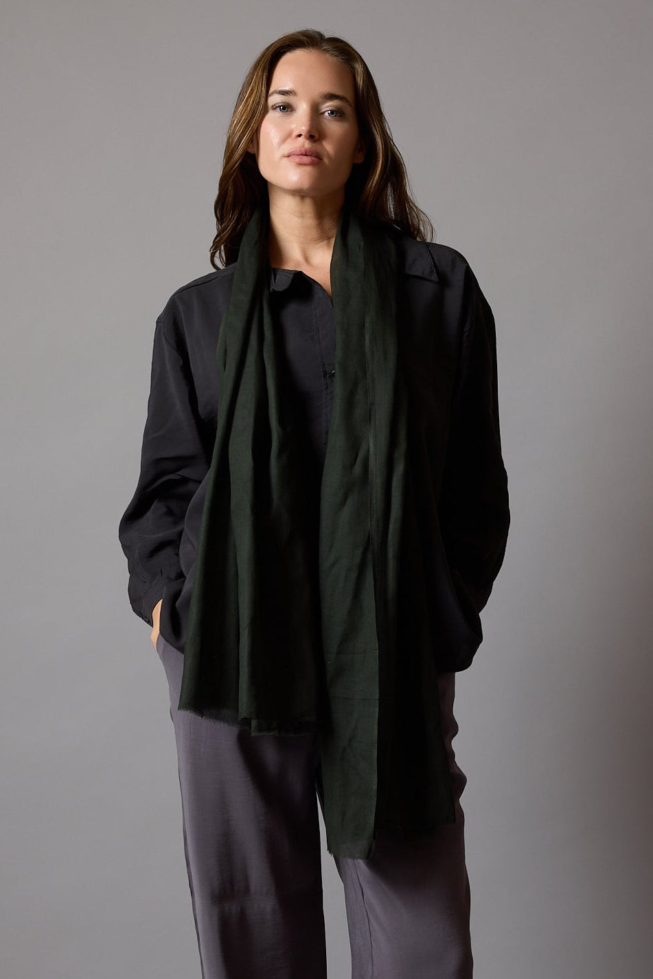 GREEN FOREST ORGANIC COTTON HANDMADE SHAWL