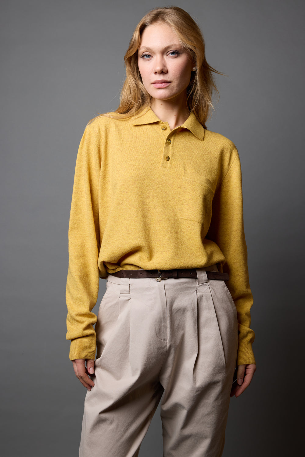 YUN POLO YAKA UNISEX KAZAK YELLOW