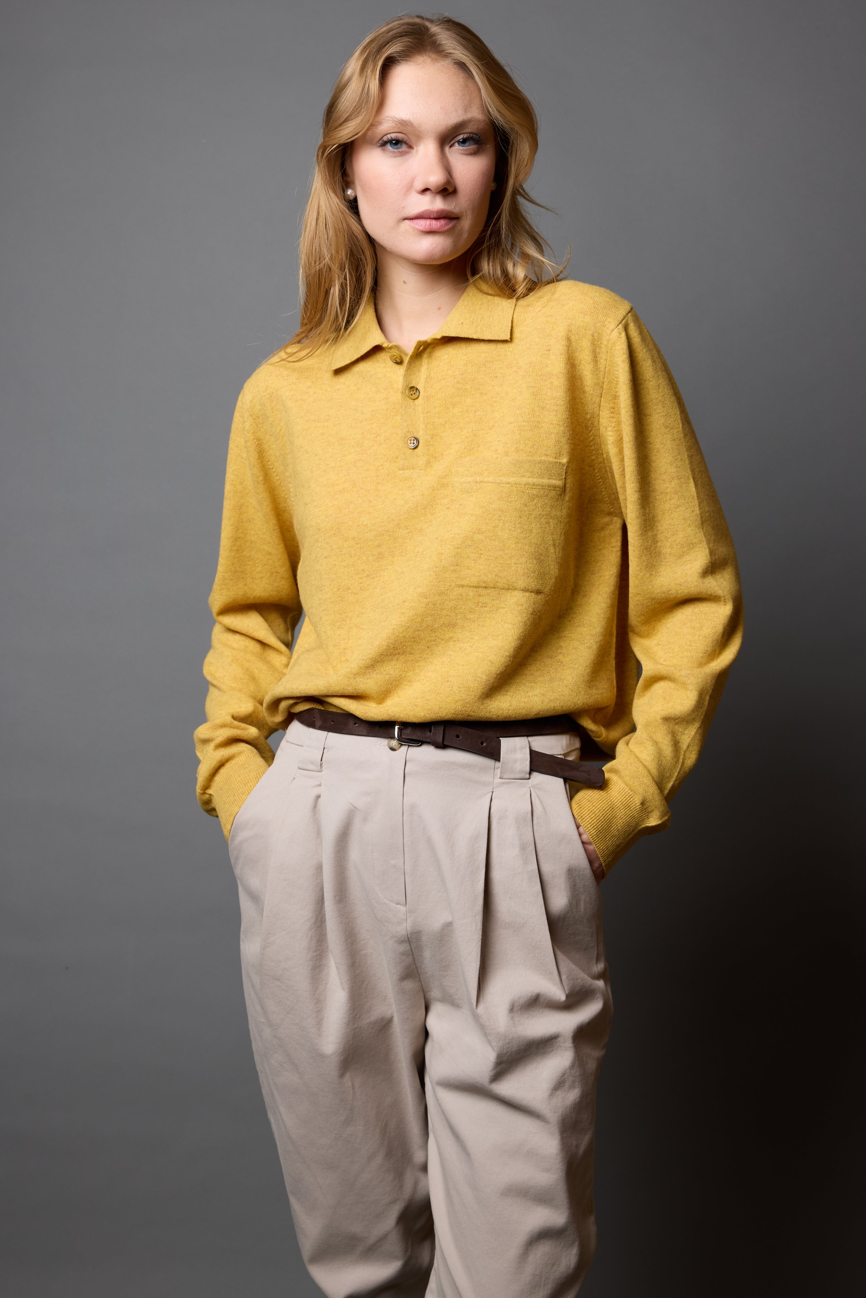 YUN POLO YAKA UNISEX KAZAK YELLOW