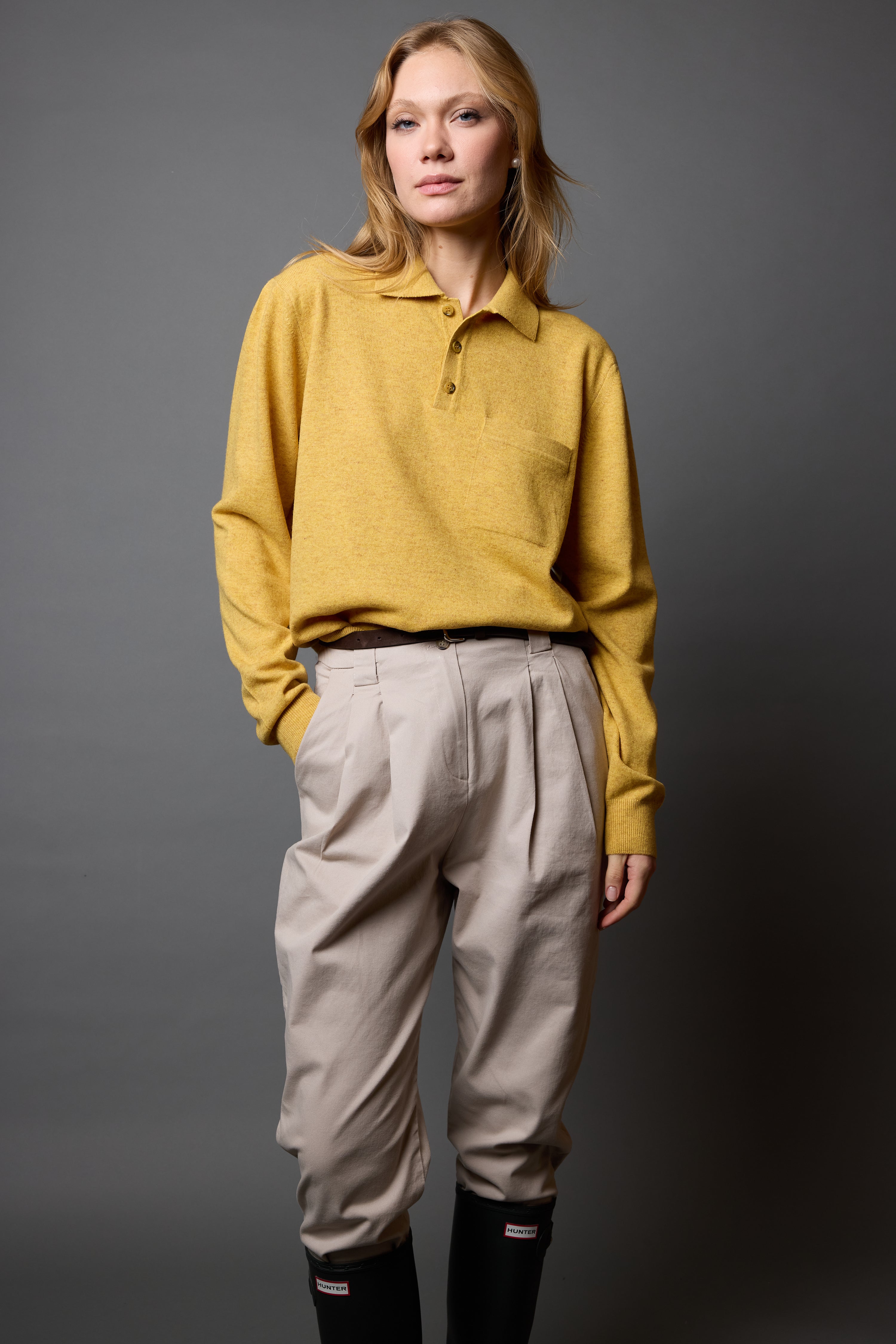 YUN POLO YAKA UNISEX KAZAK YELLOW
