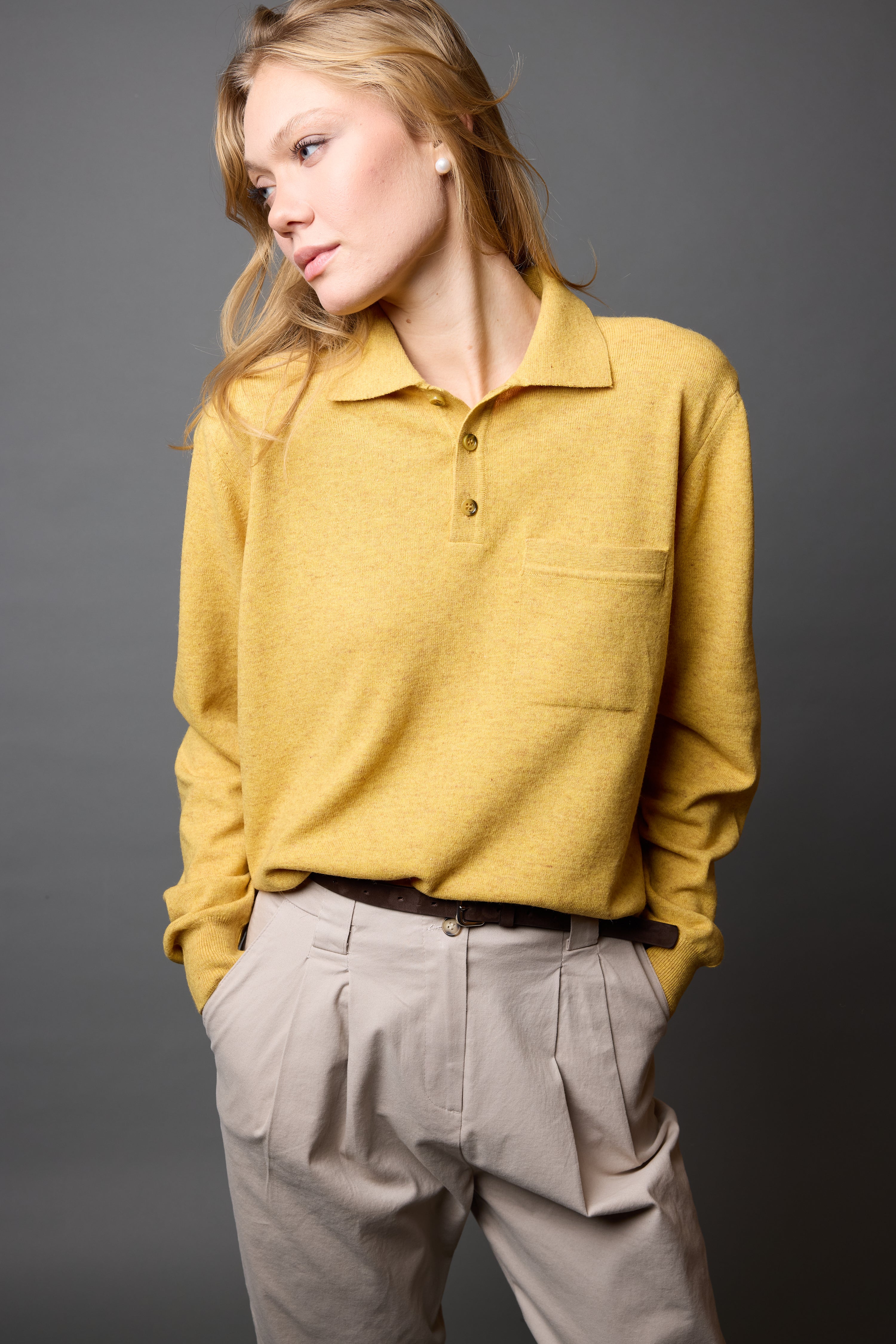 YUN POLO YAKA UNISEX KAZAK YELLOW