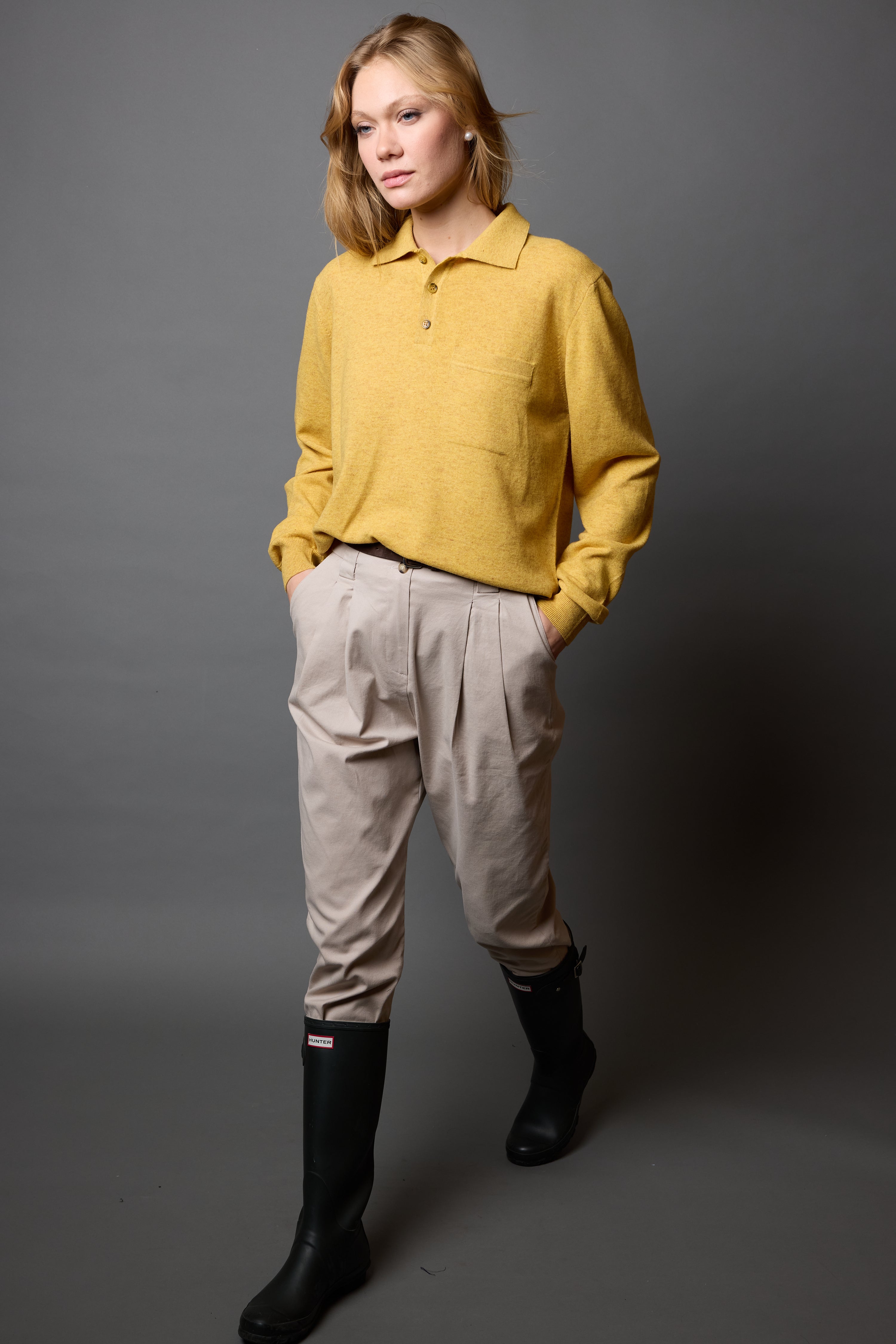 YUN POLO YAKA UNISEX KAZAK YELLOW