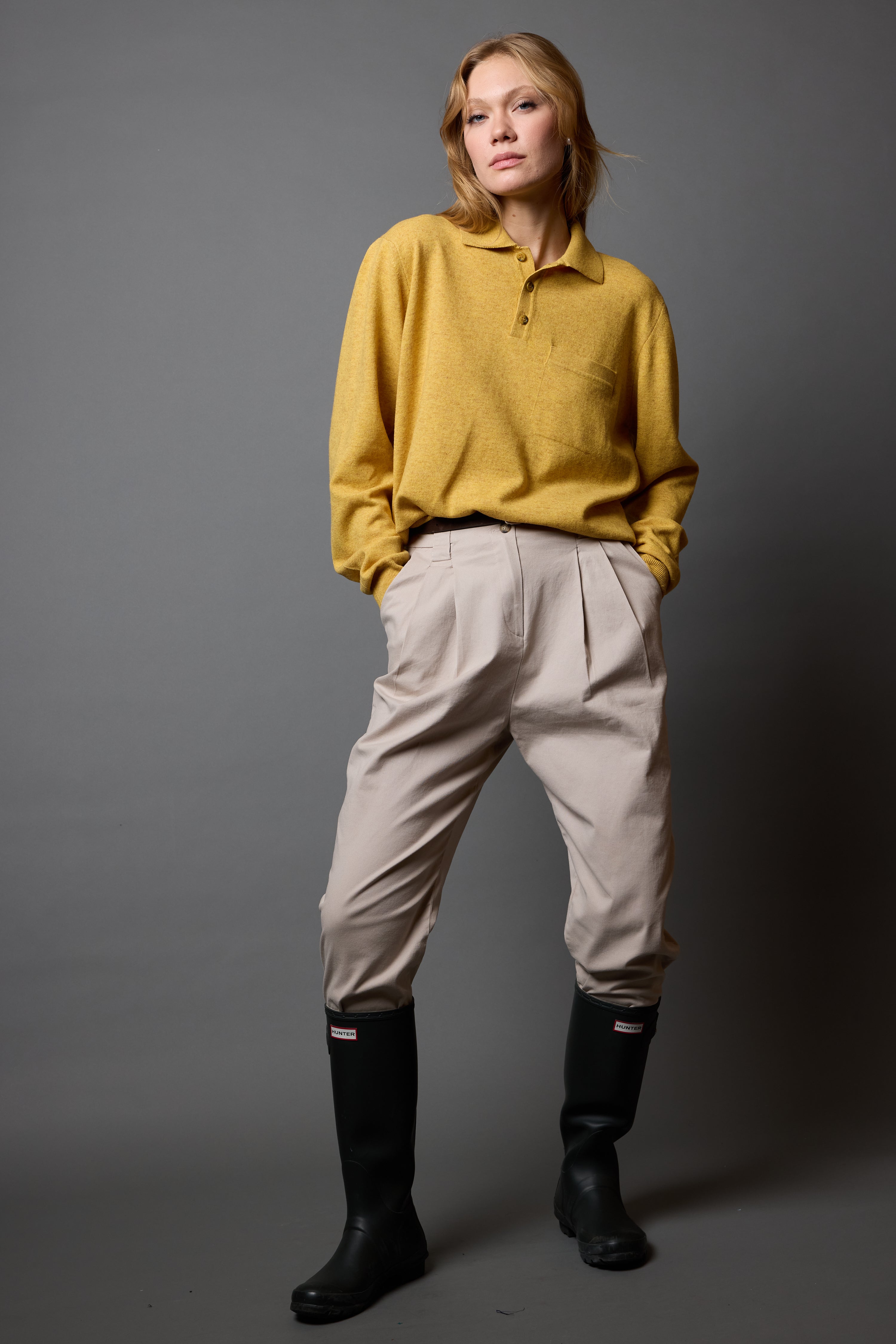 YUN POLO YAKA UNISEX KAZAK YELLOW