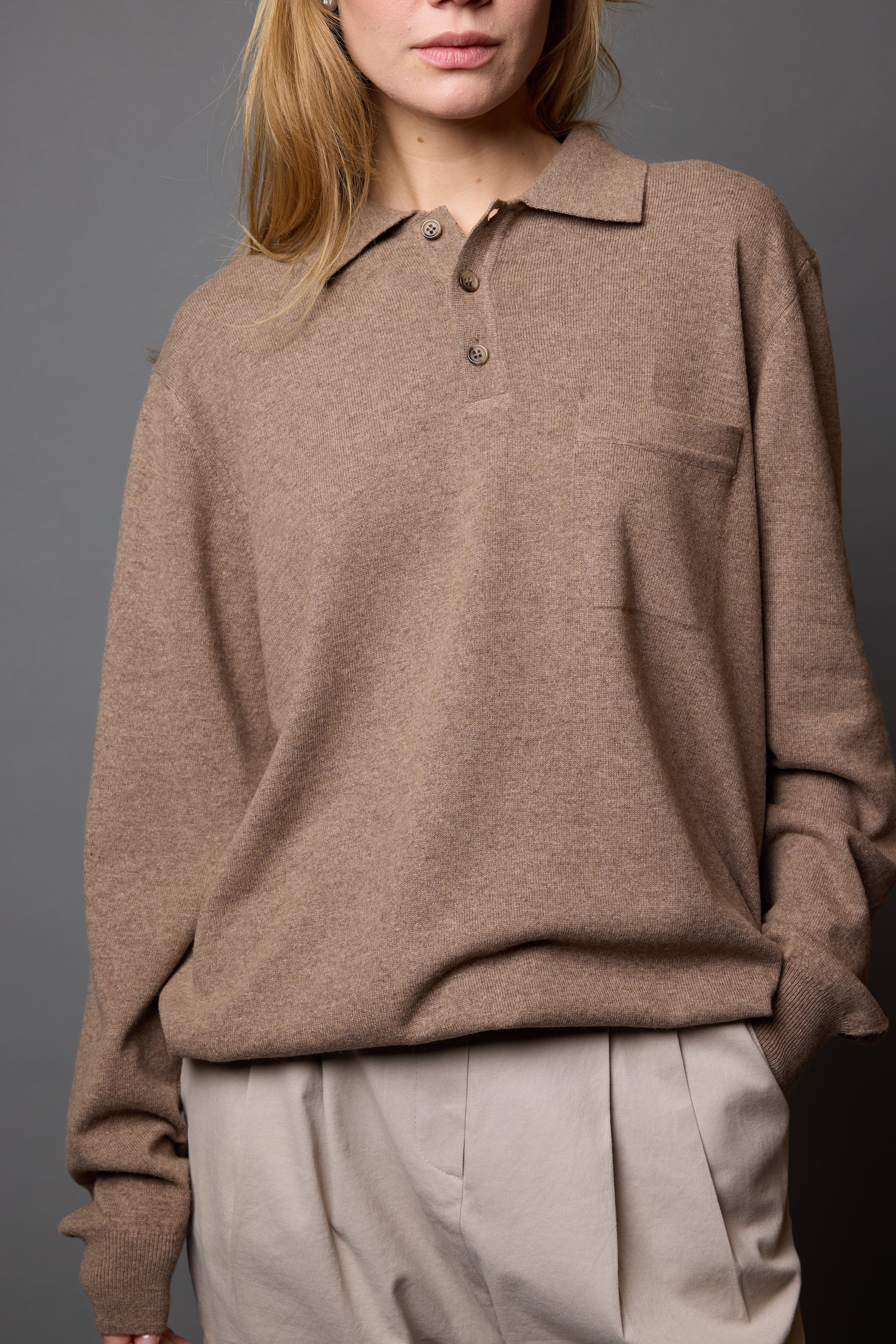 YUN POLO YAKA UNISEX KAZAK VIZON