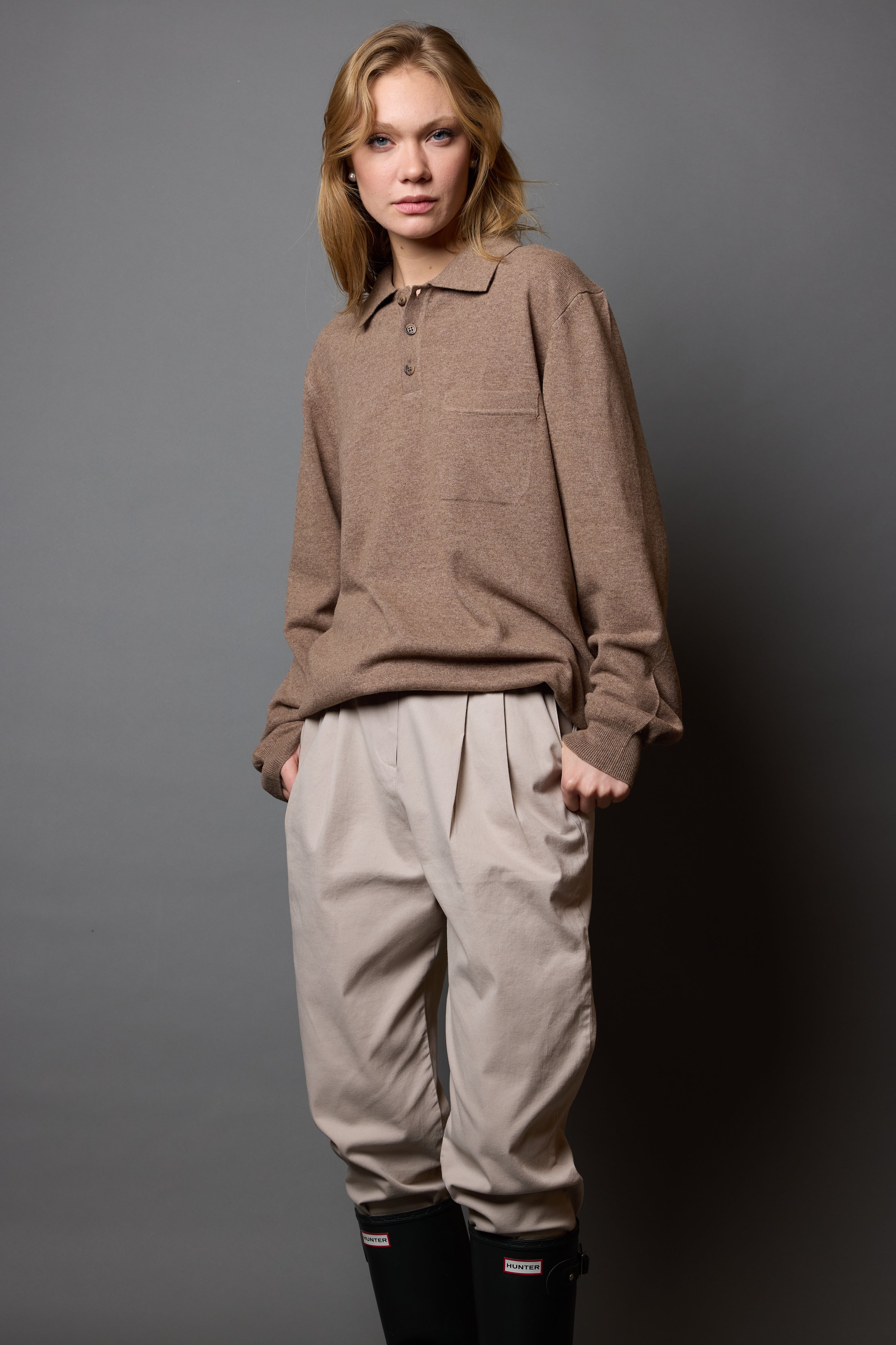 YUN POLO YAKA UNISEX KAZAK VIZON