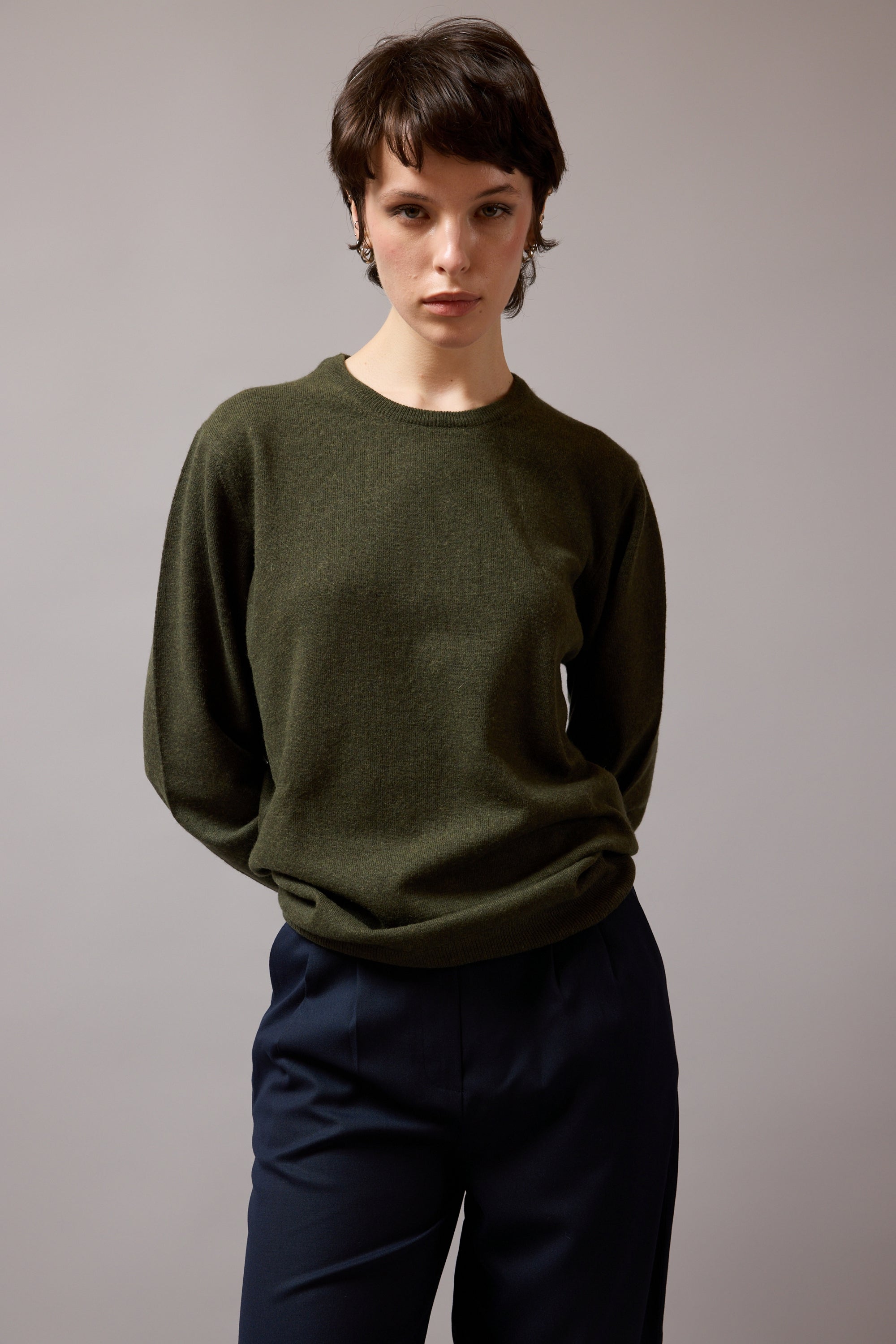 YUN BISIKLET YAKA UNISEX KAZAK HAKI