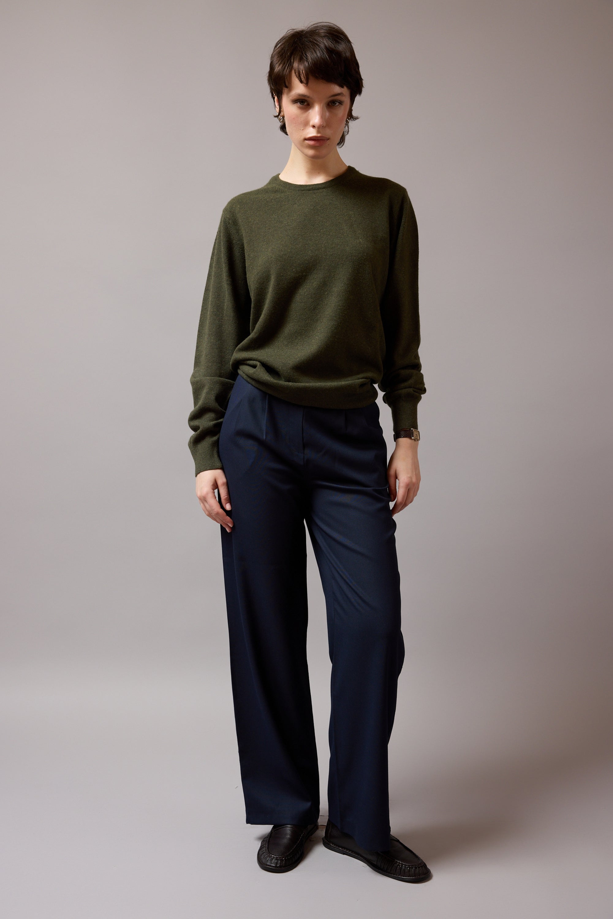 YUN BISIKLET YAKA UNISEX KAZAK HAKI