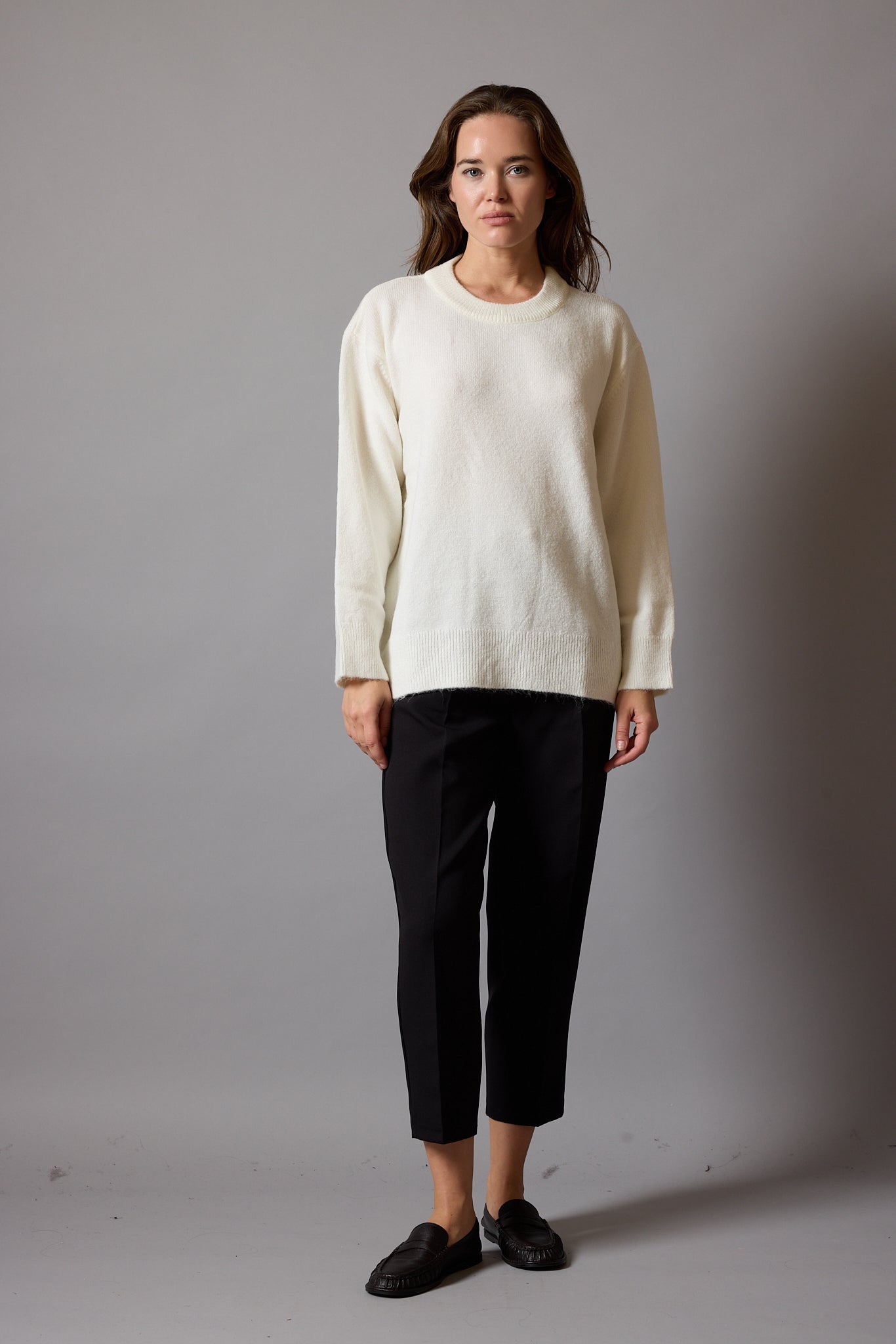 OVERSIZE BISIKLET YAKA KAZAK KREM