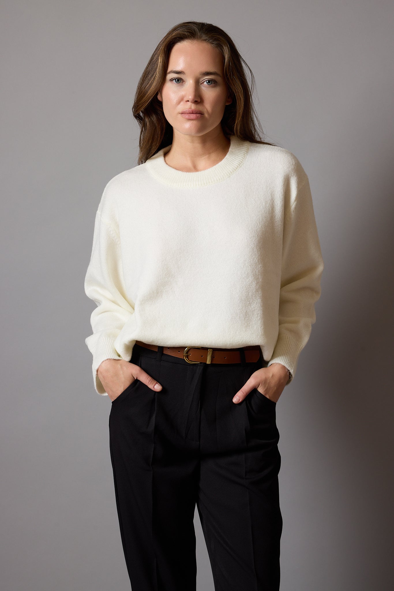 OVERSIZE BISIKLET YAKA KAZAK KREM