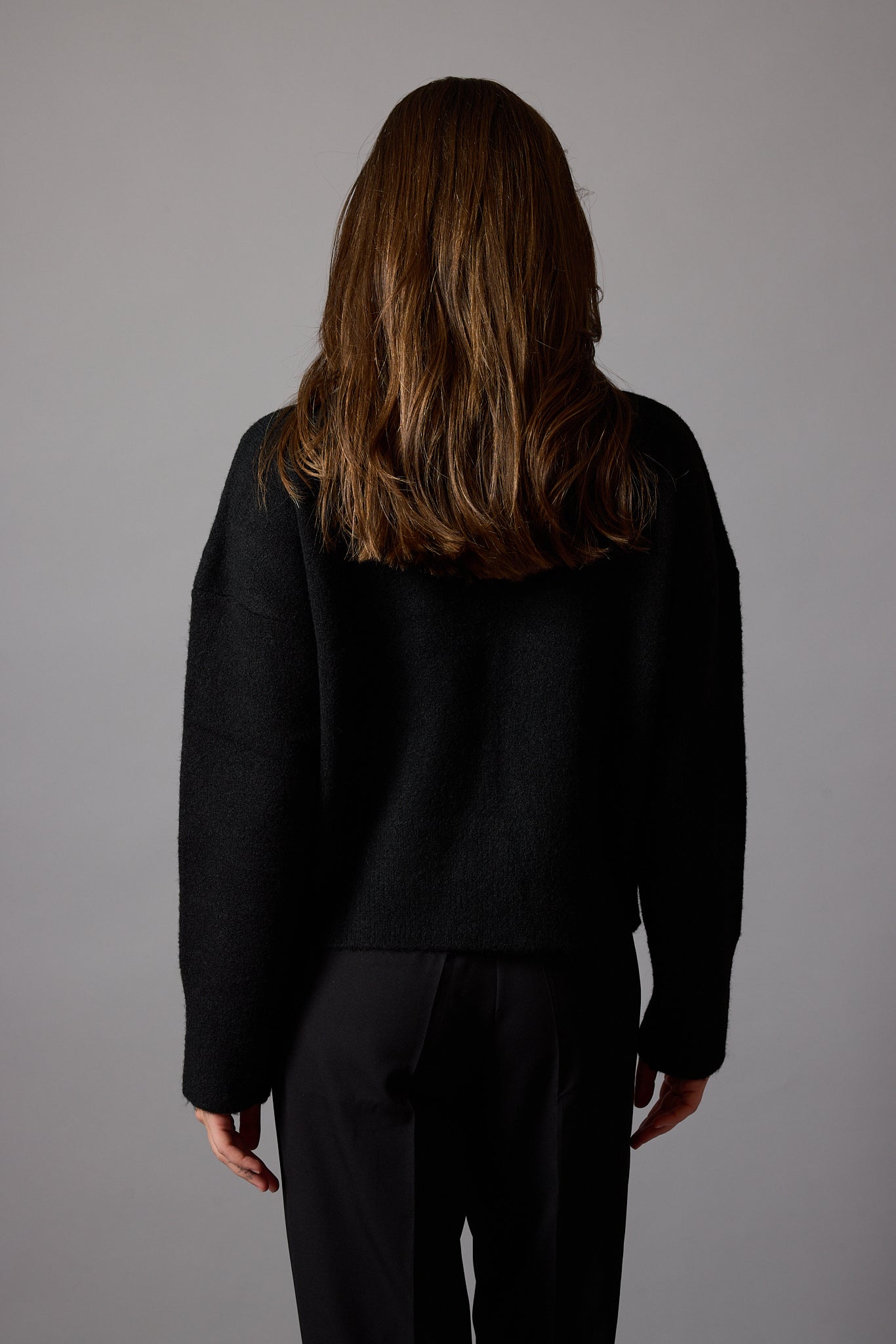 CREW NECK SOFT TEXTURED KNITWEAR CLARET RED