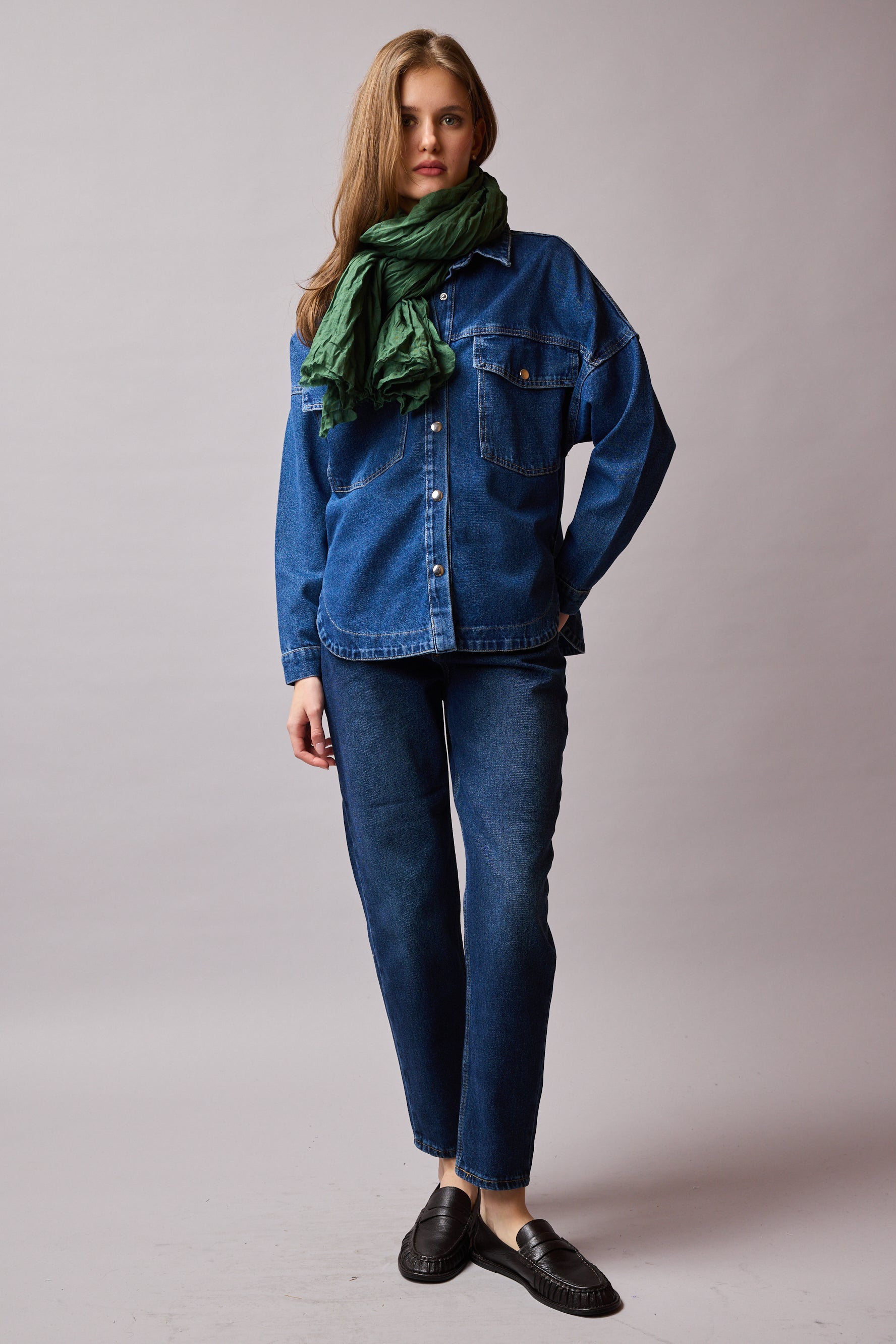 Çimen Organik Pamuk Handmade Şal