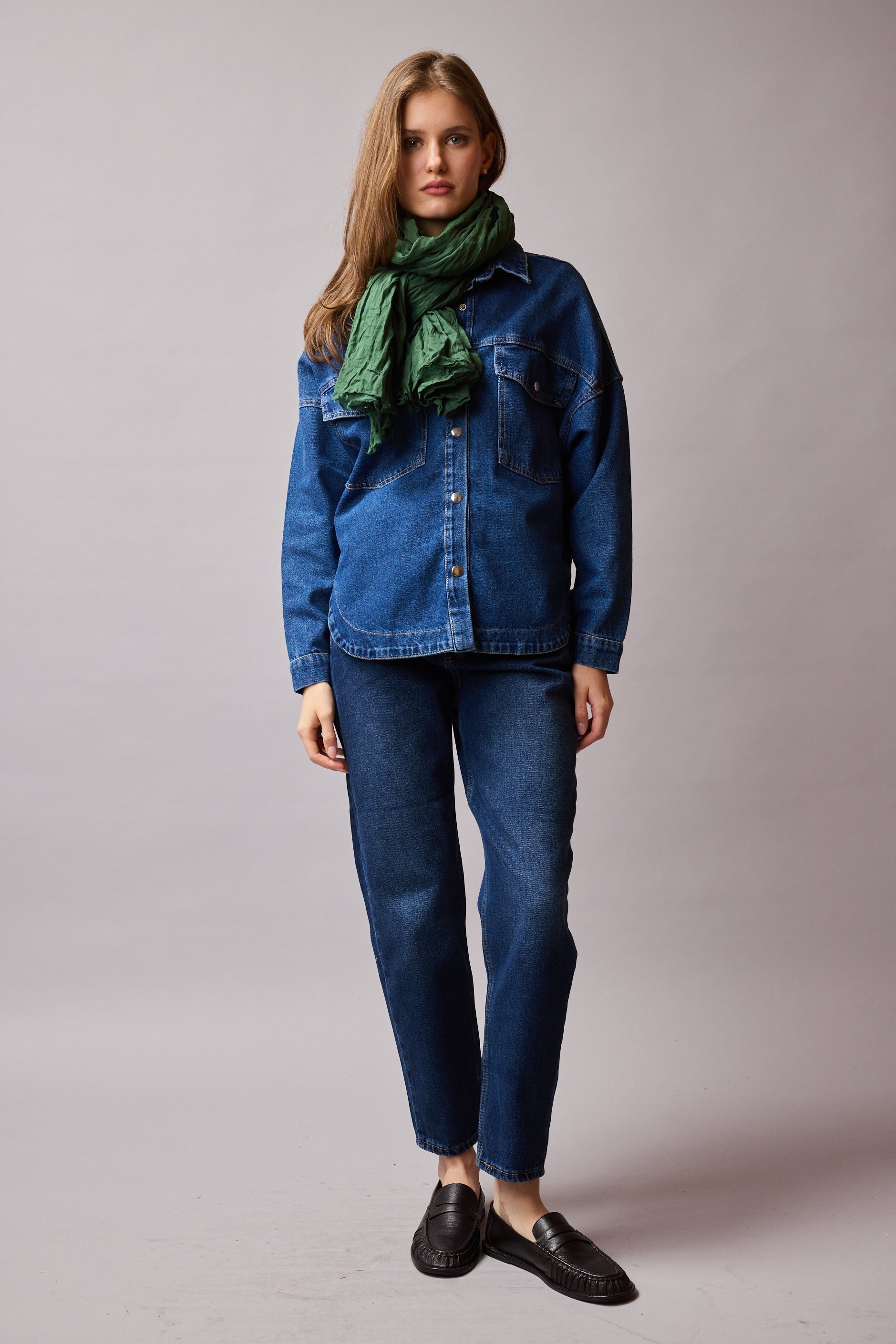 Çimen Organik Pamuk Handmade Şal