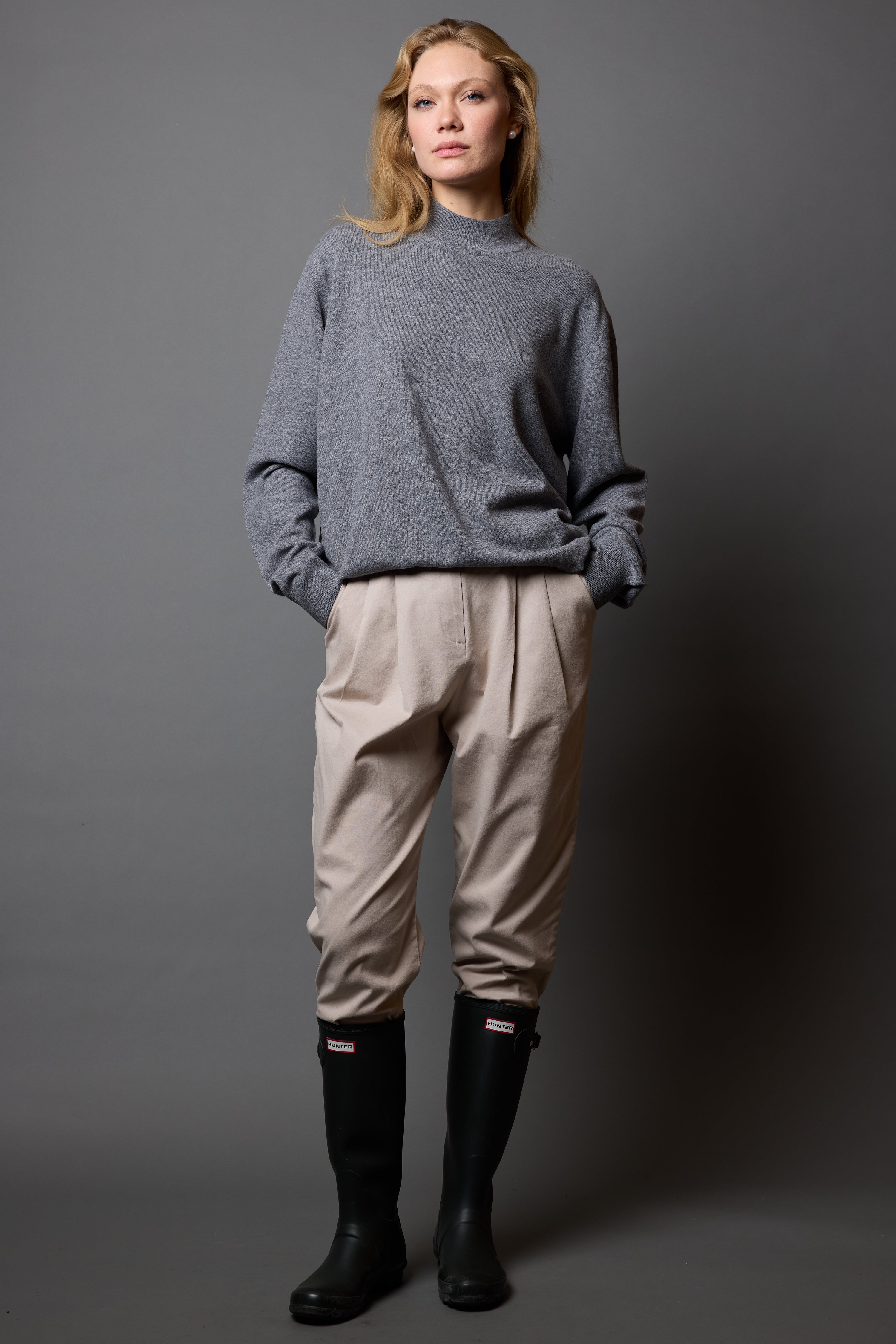 YUN BALIKCI YAKA UNISEX KAZAK GRI